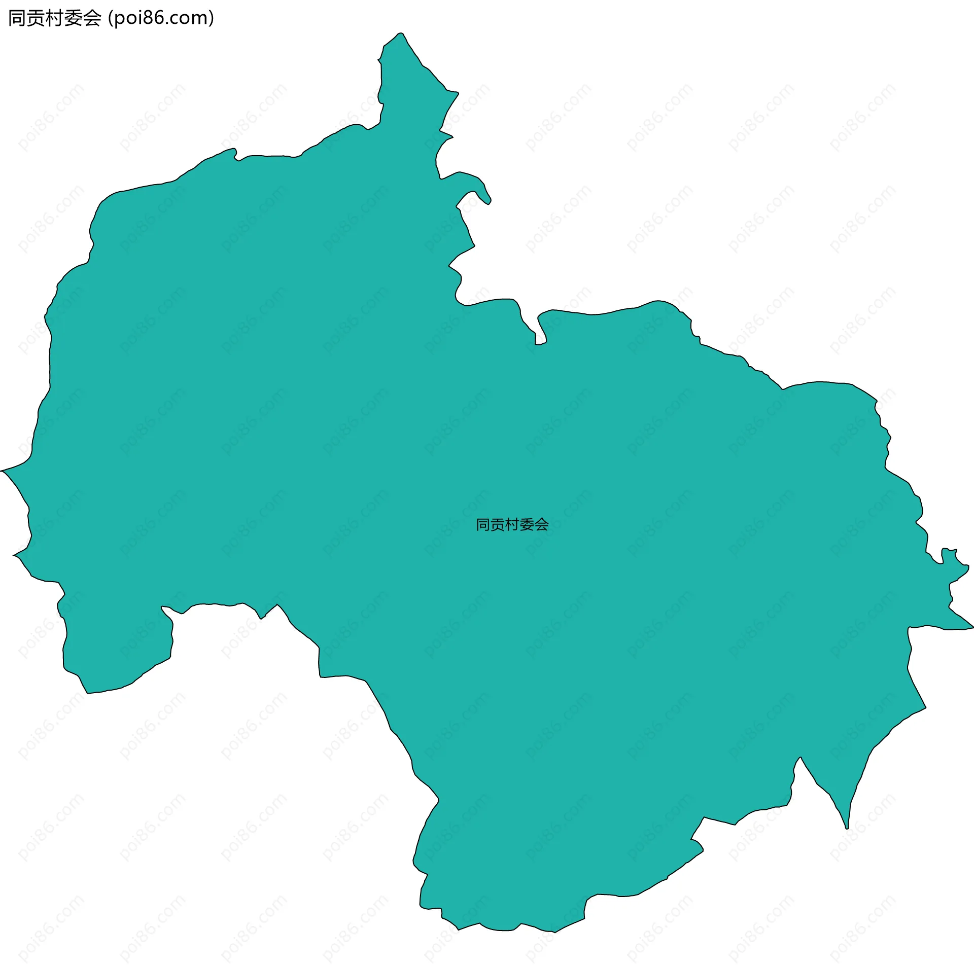 同贡村委会边界地图