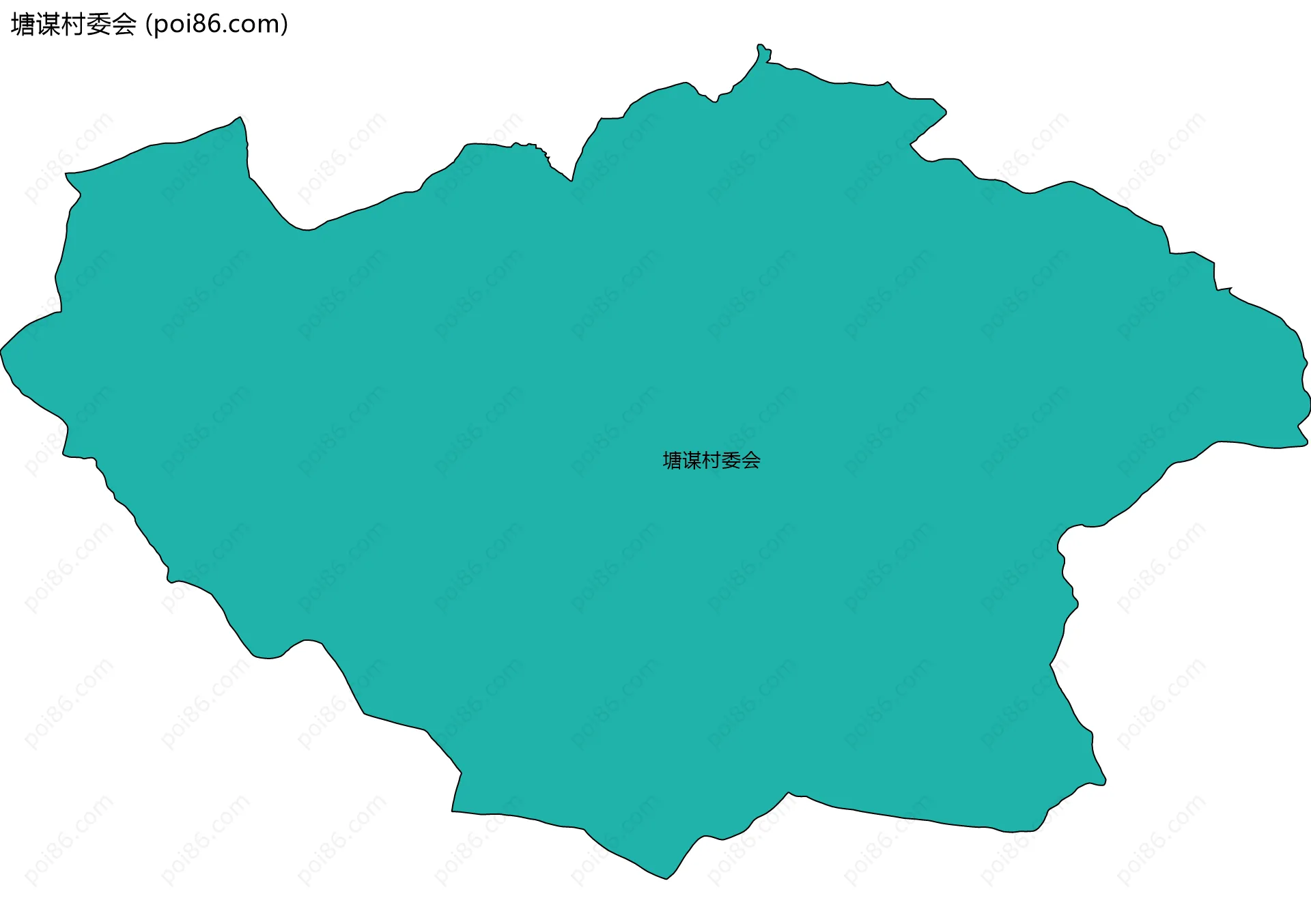塘谋村委会边界地图