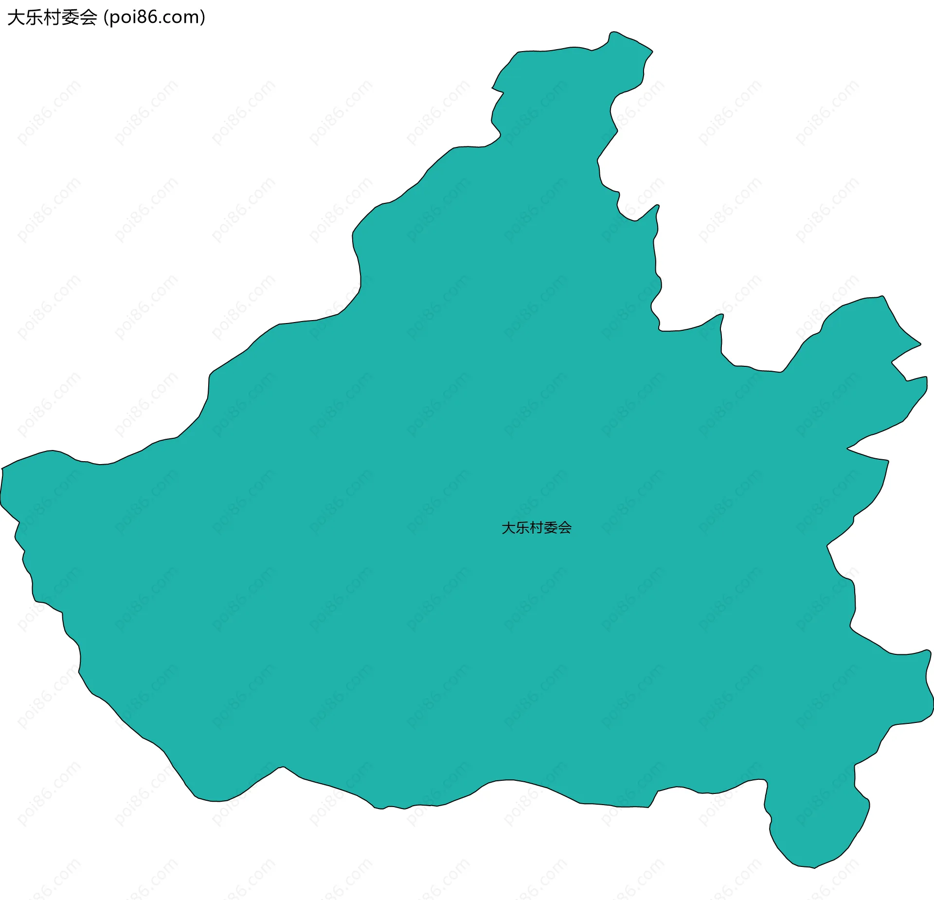 大乐村委会边界地图