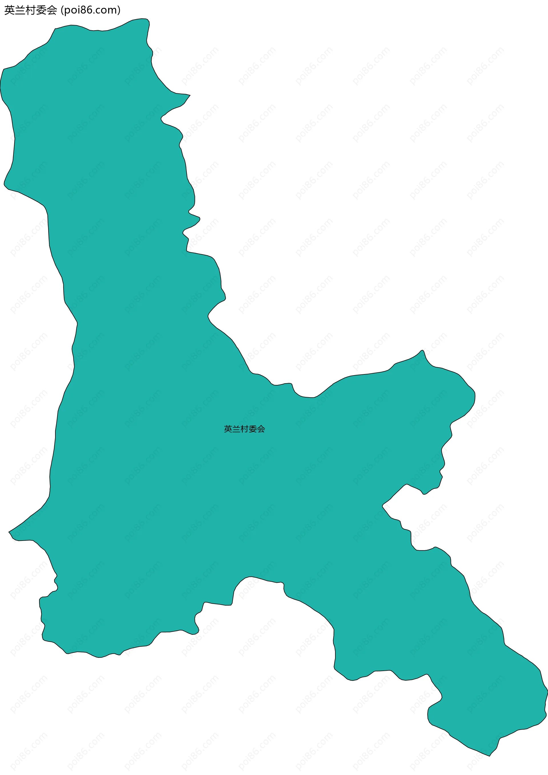 英兰村委会边界地图