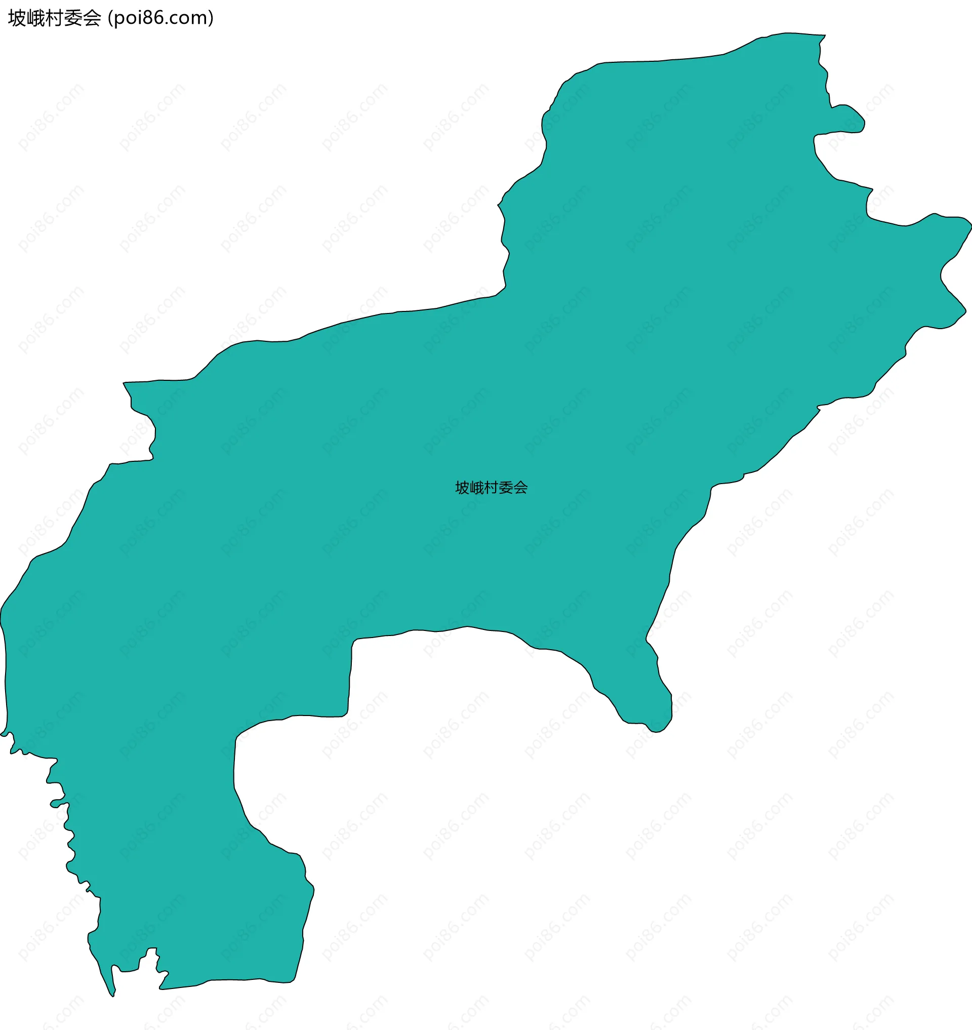 坡峨村委会边界地图