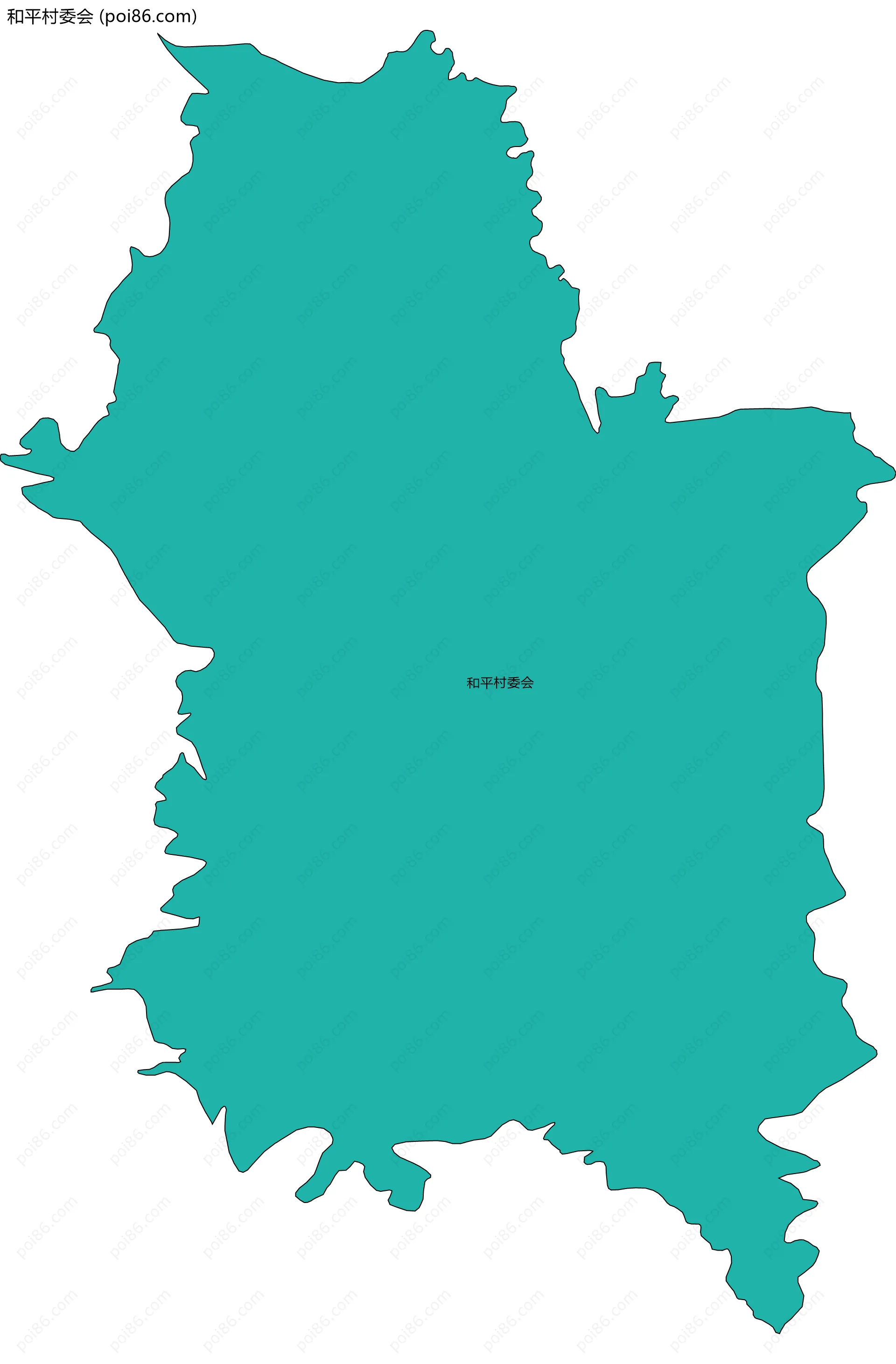 和平村委会边界地图