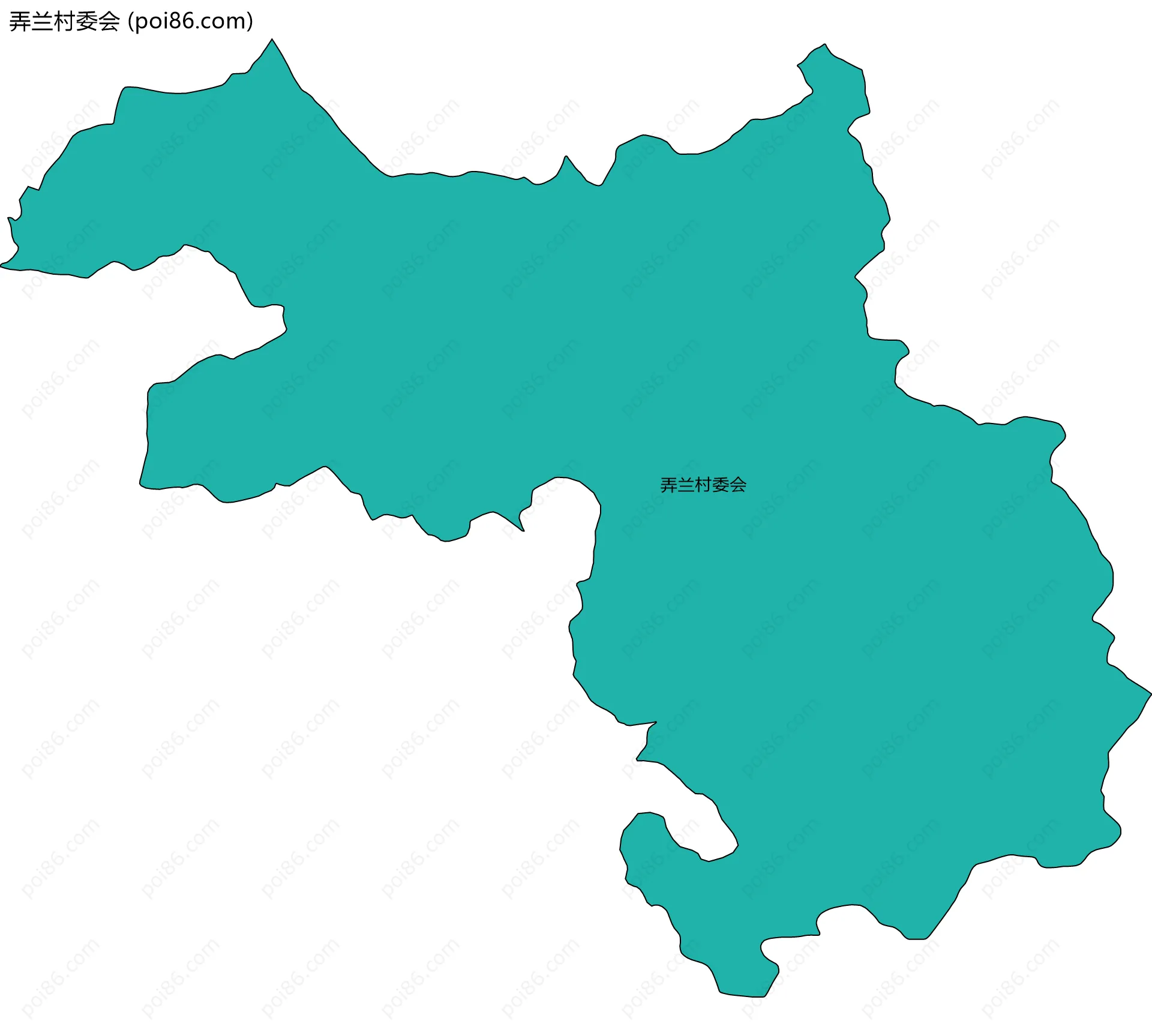 弄兰村委会边界地图