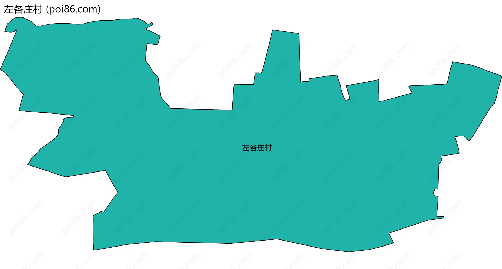 左各庄村边界地图