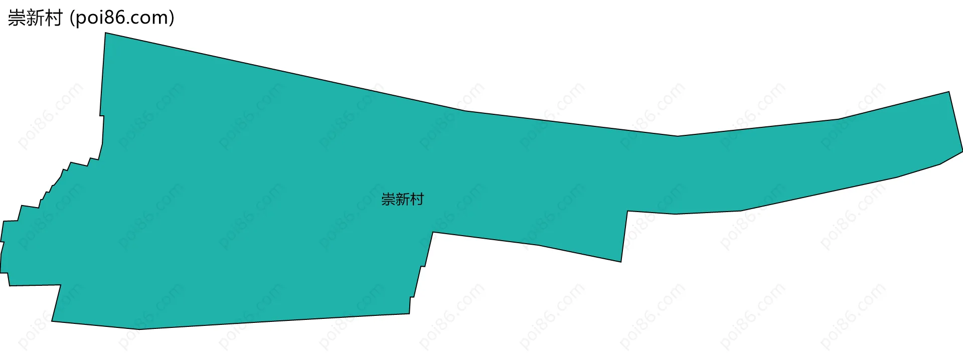 崇新村边界地图