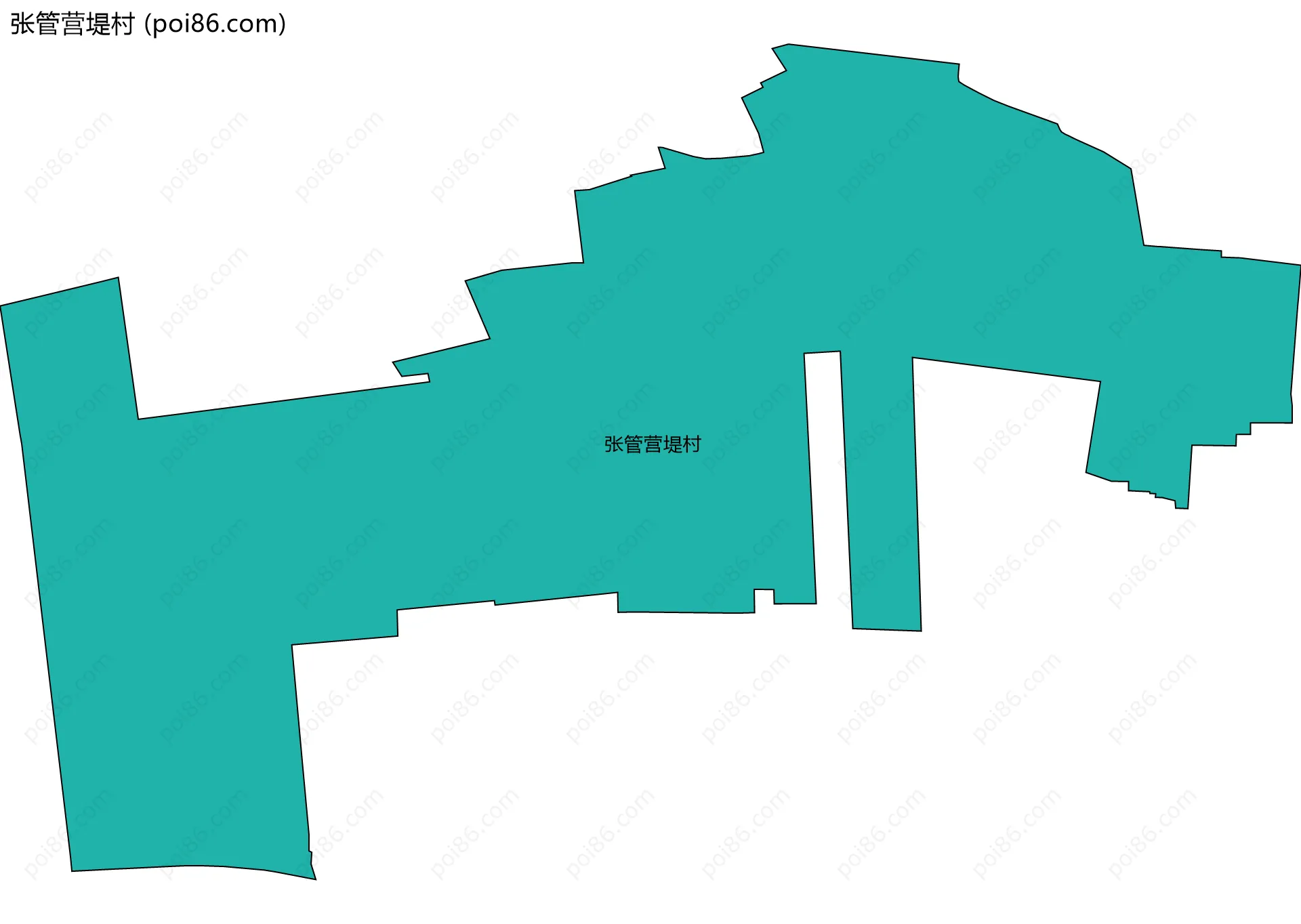 张管营堤村边界地图
