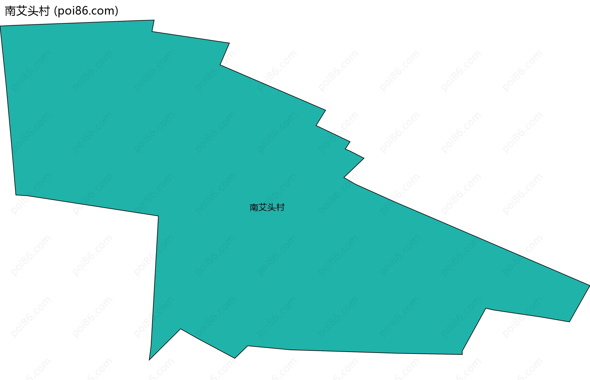南艾头村边界地图
