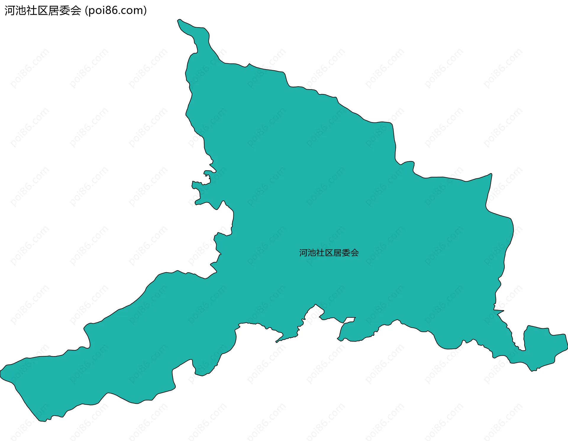 河池社区居委会边界地图