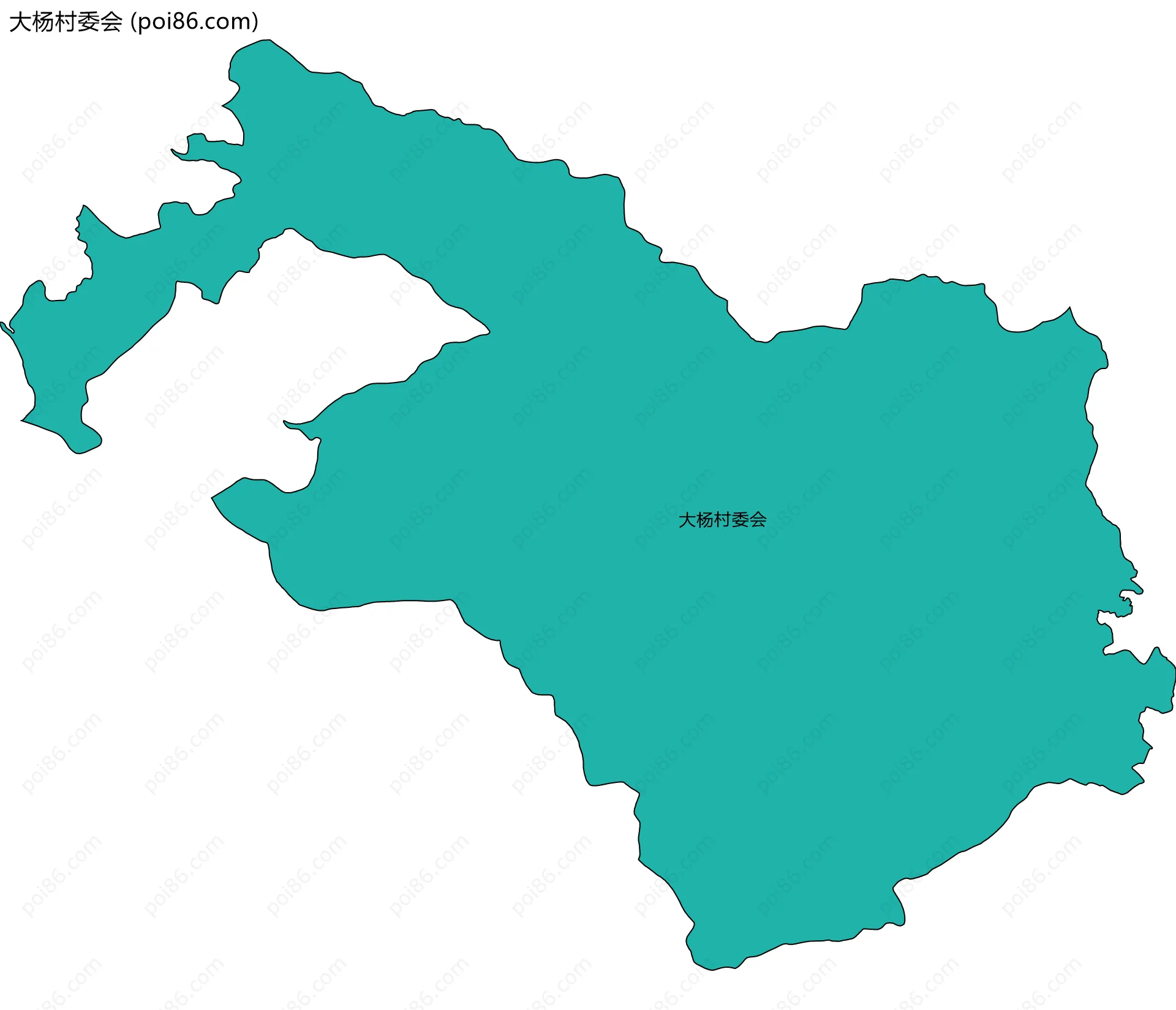 大杨村委会边界地图