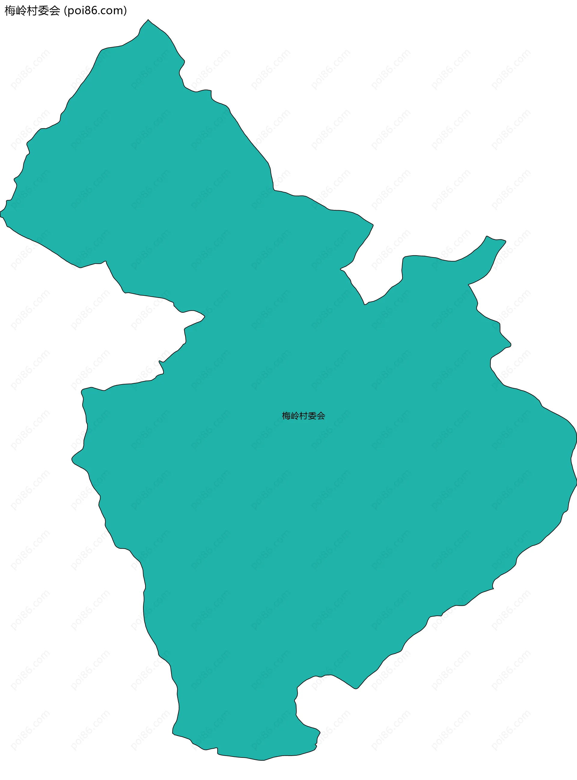 梅岭村委会边界地图