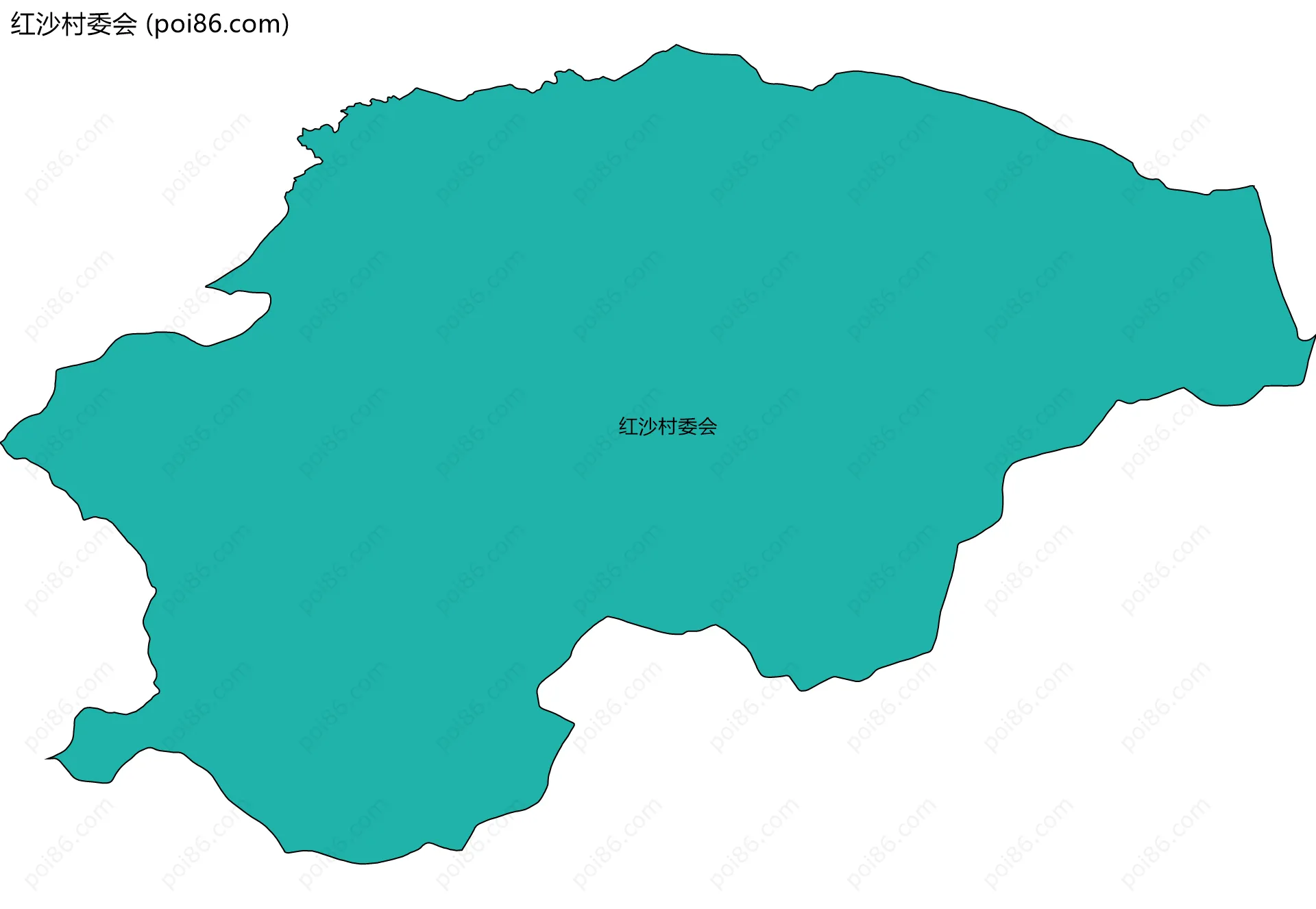 红沙村委会边界地图