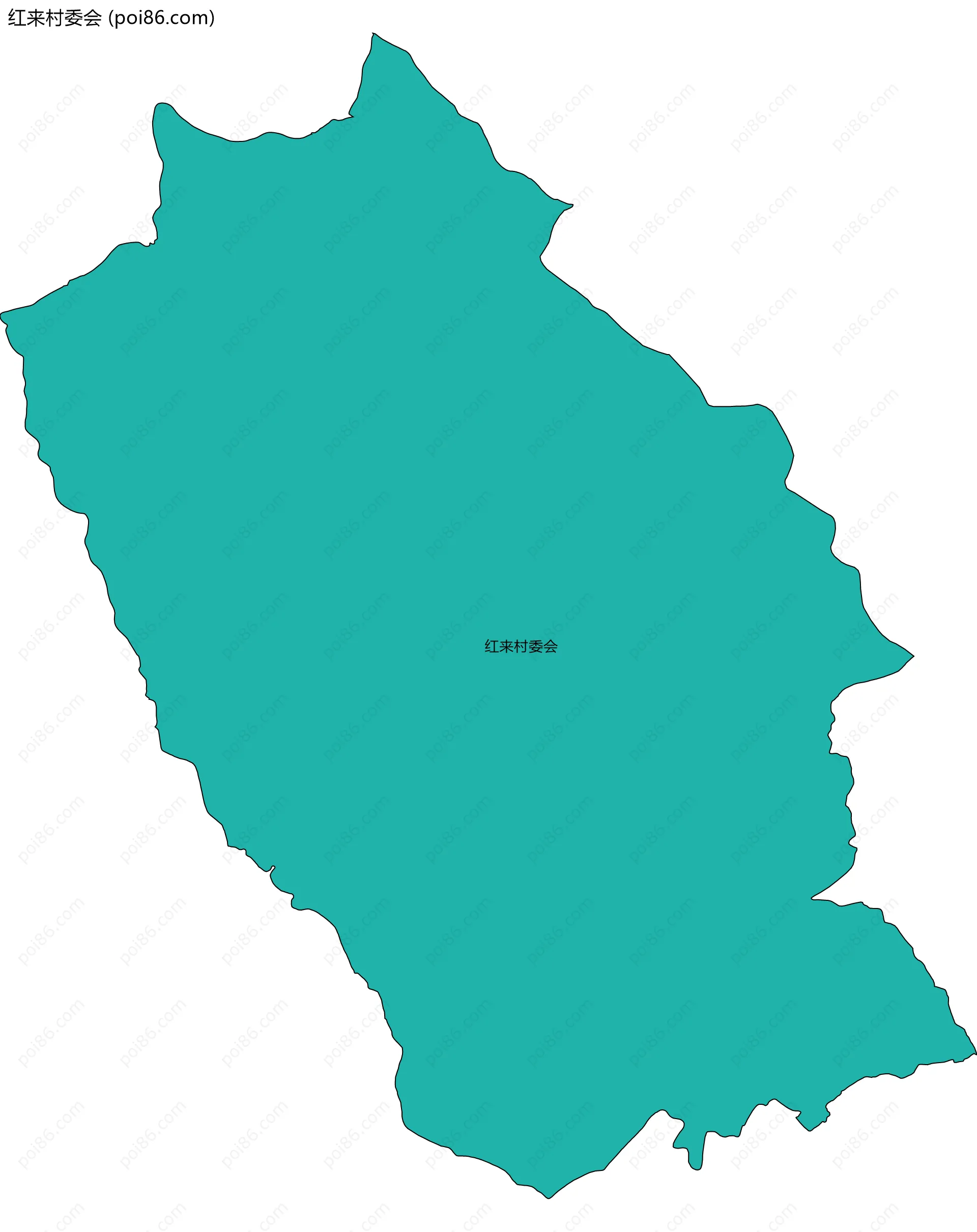 红来村委会边界地图