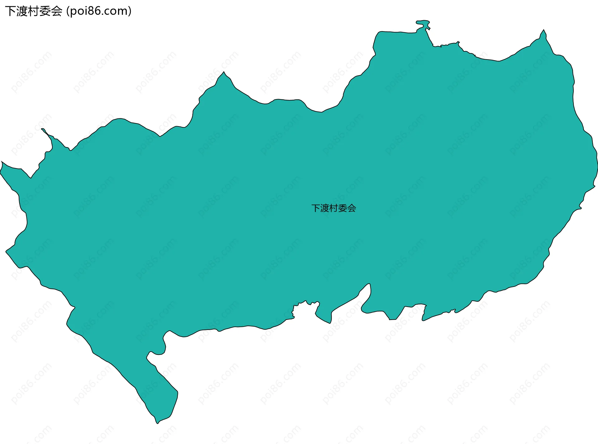 下渡村委会边界地图
