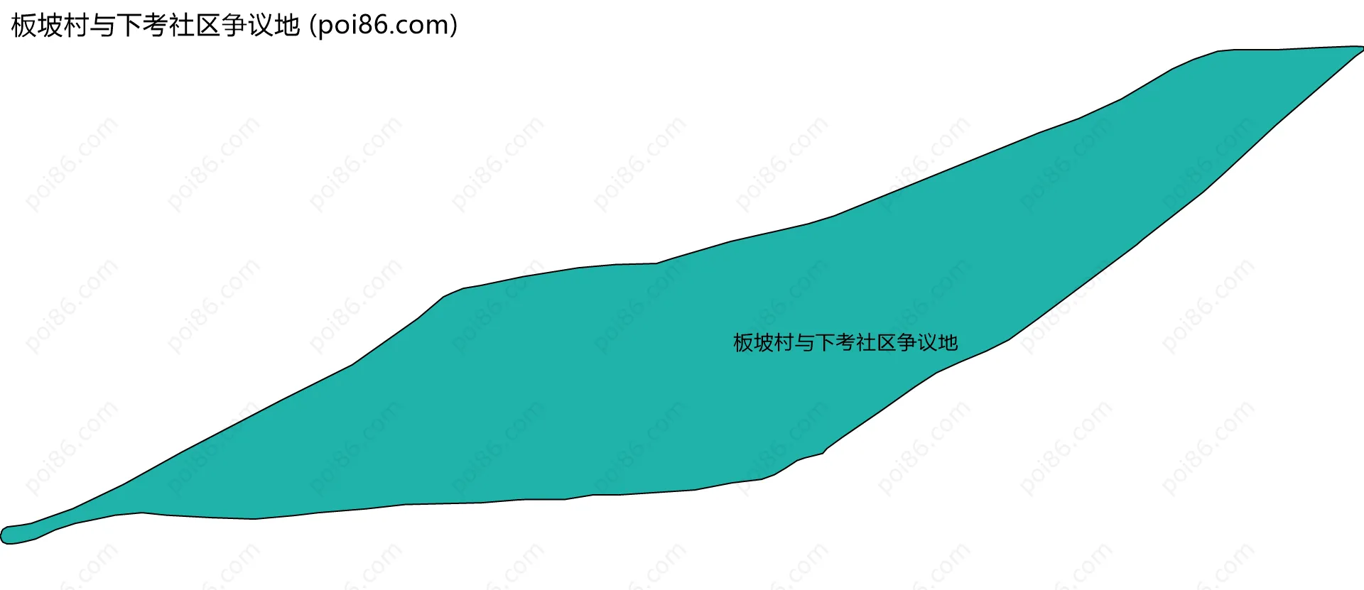 板坡村与下考社区争议地边界地图