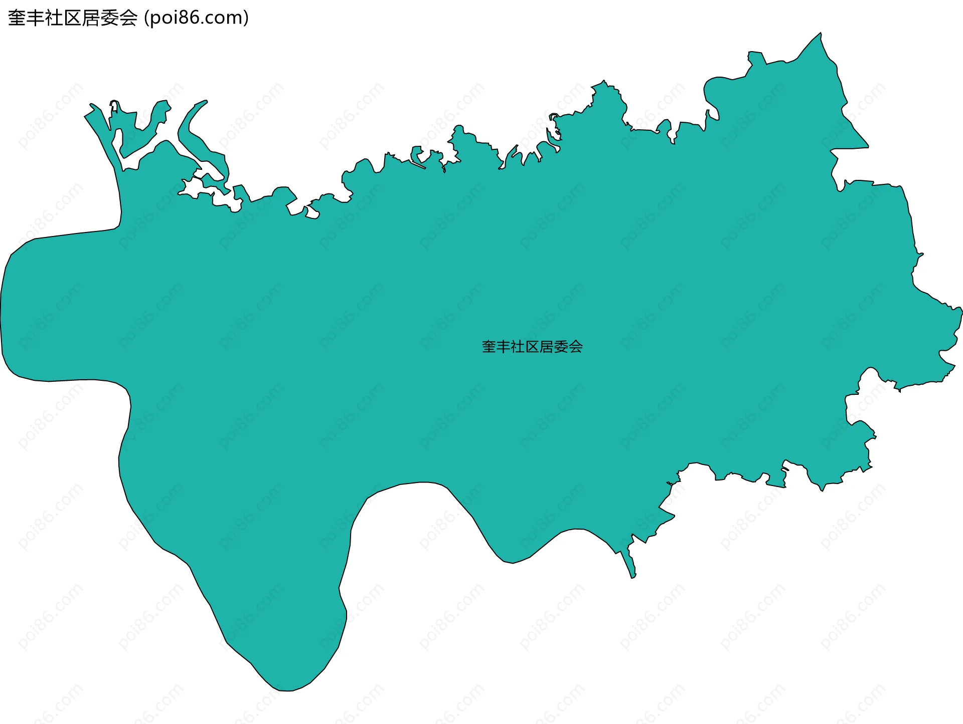 奎丰社区居委会边界地图