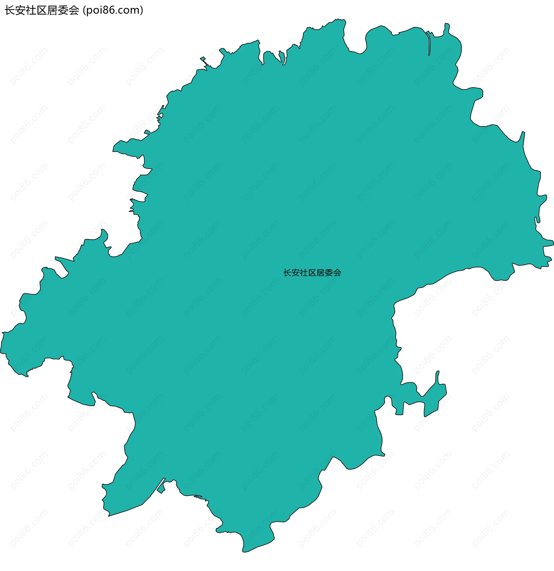 长安社区居委会边界地图