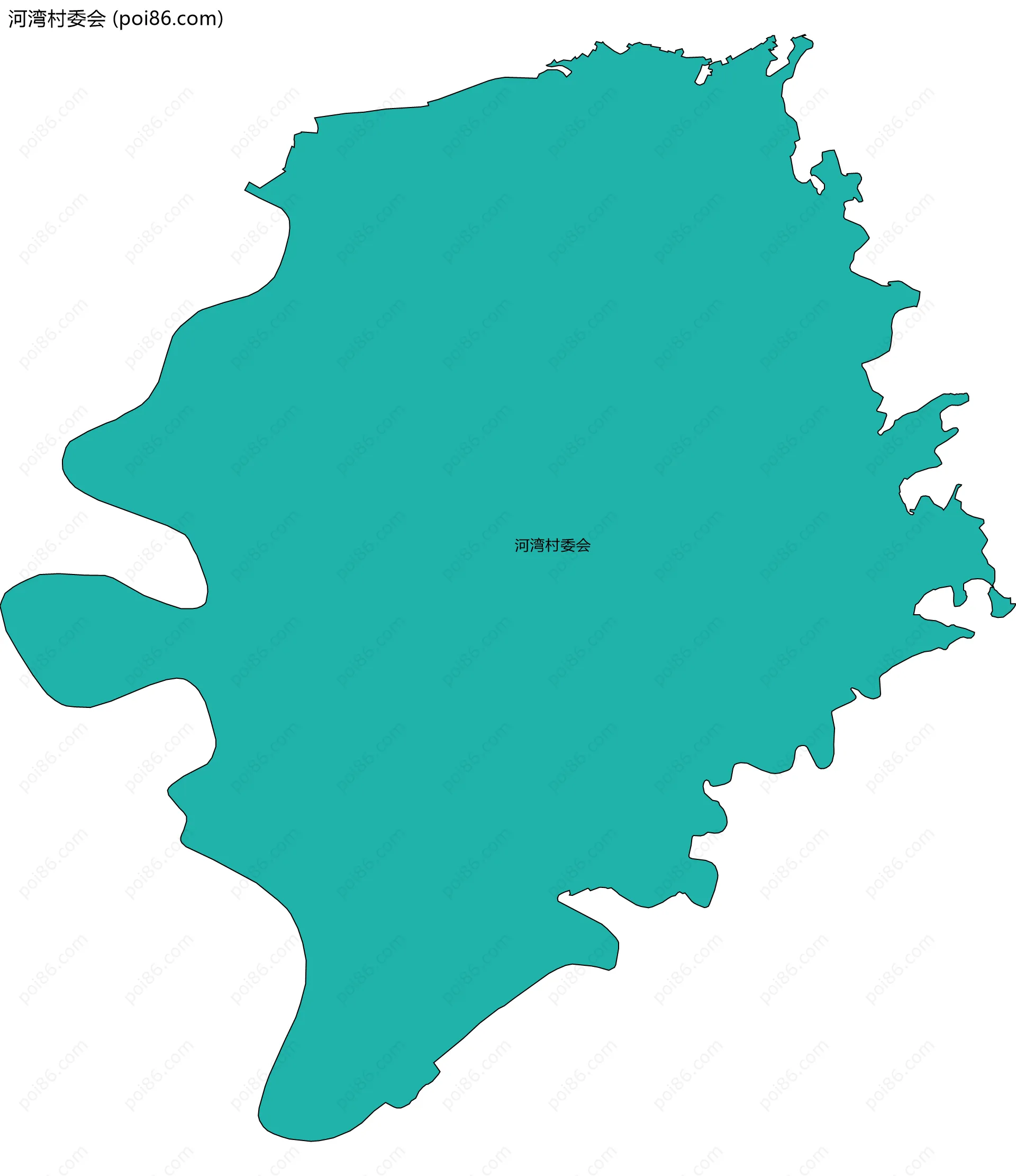 河湾村委会边界地图