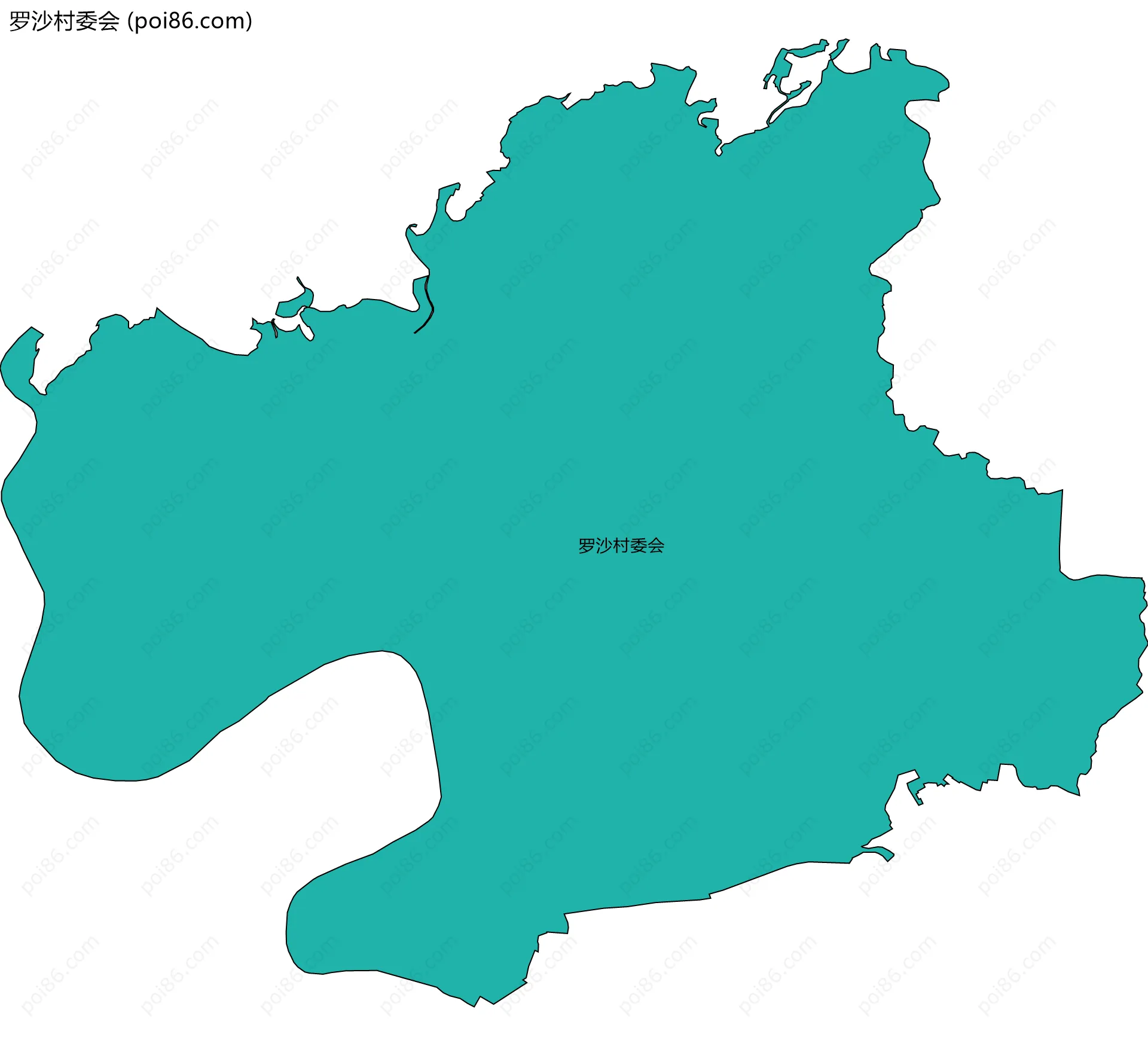 罗沙村委会边界地图