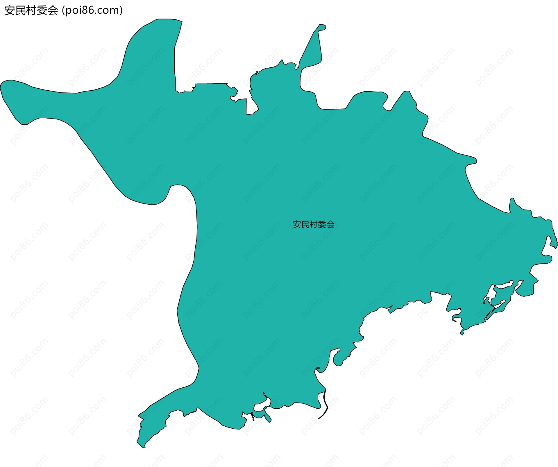 安民村委会边界地图