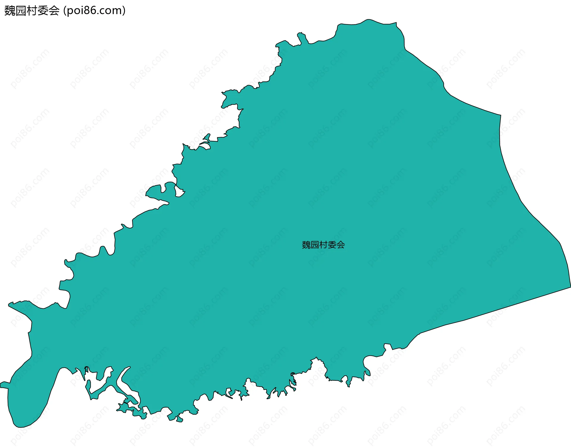 魏园村委会边界地图