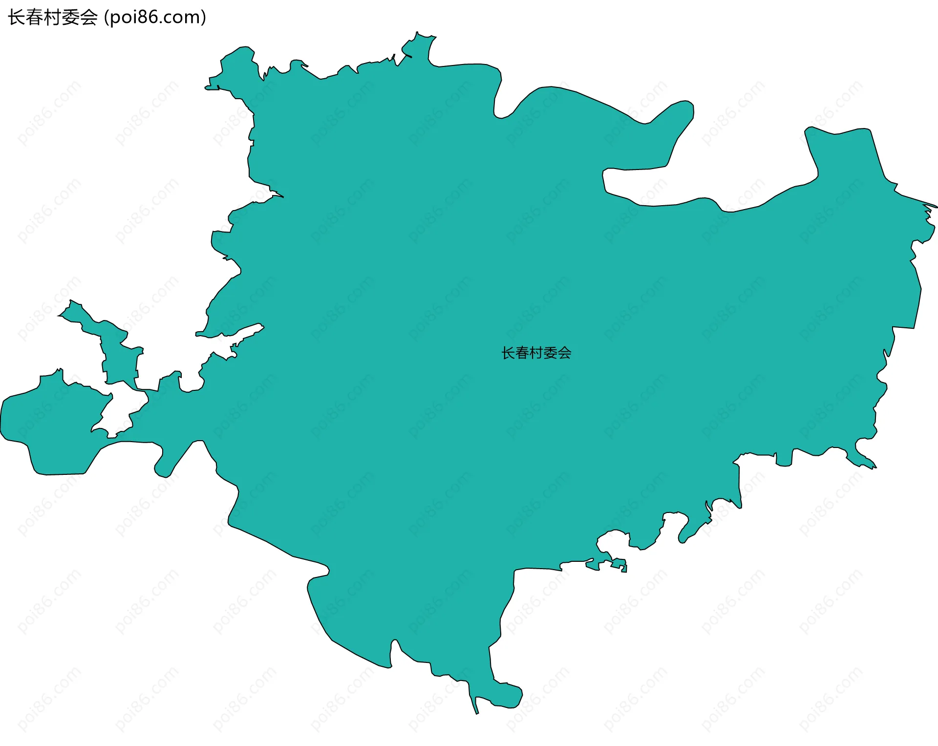 长春村委会边界地图