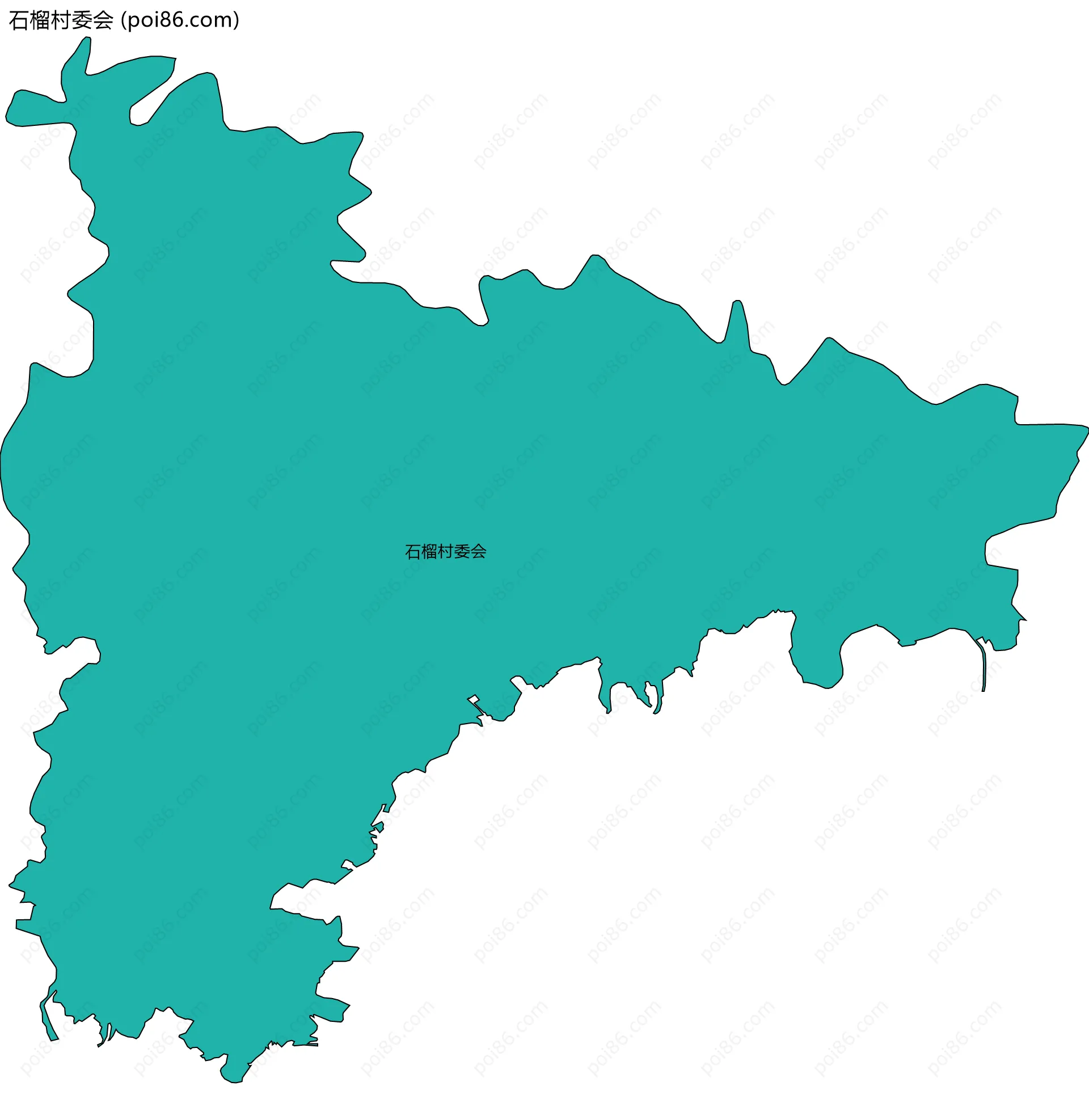 石榴村委会边界地图