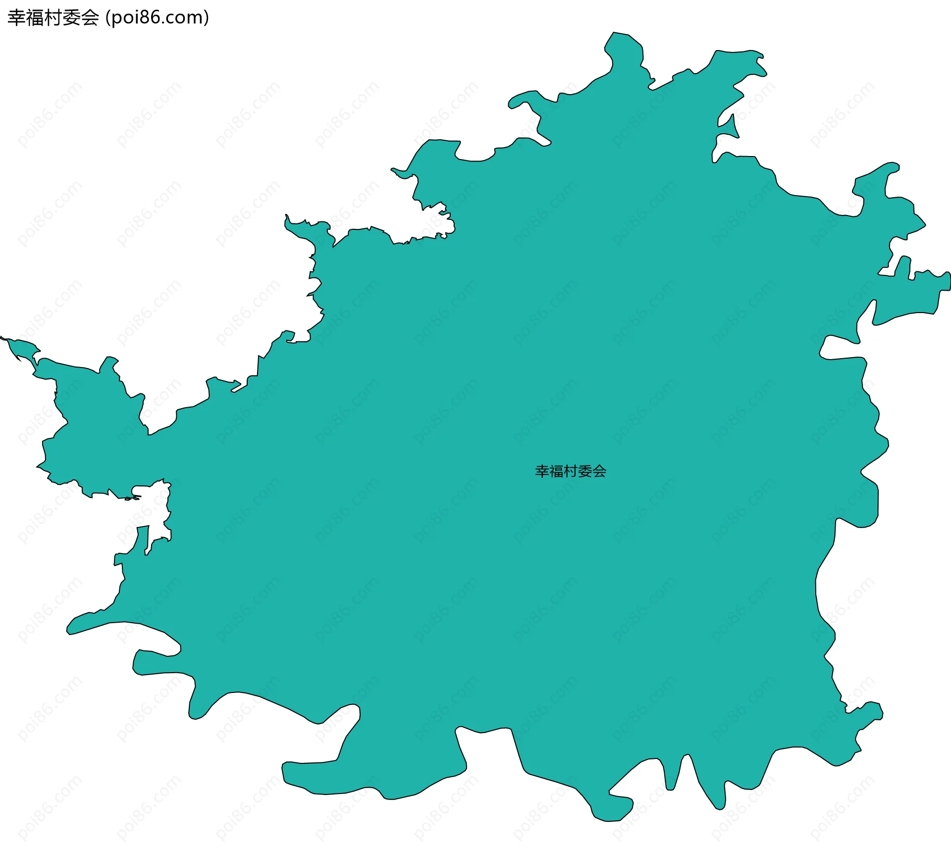 幸福村委会边界地图