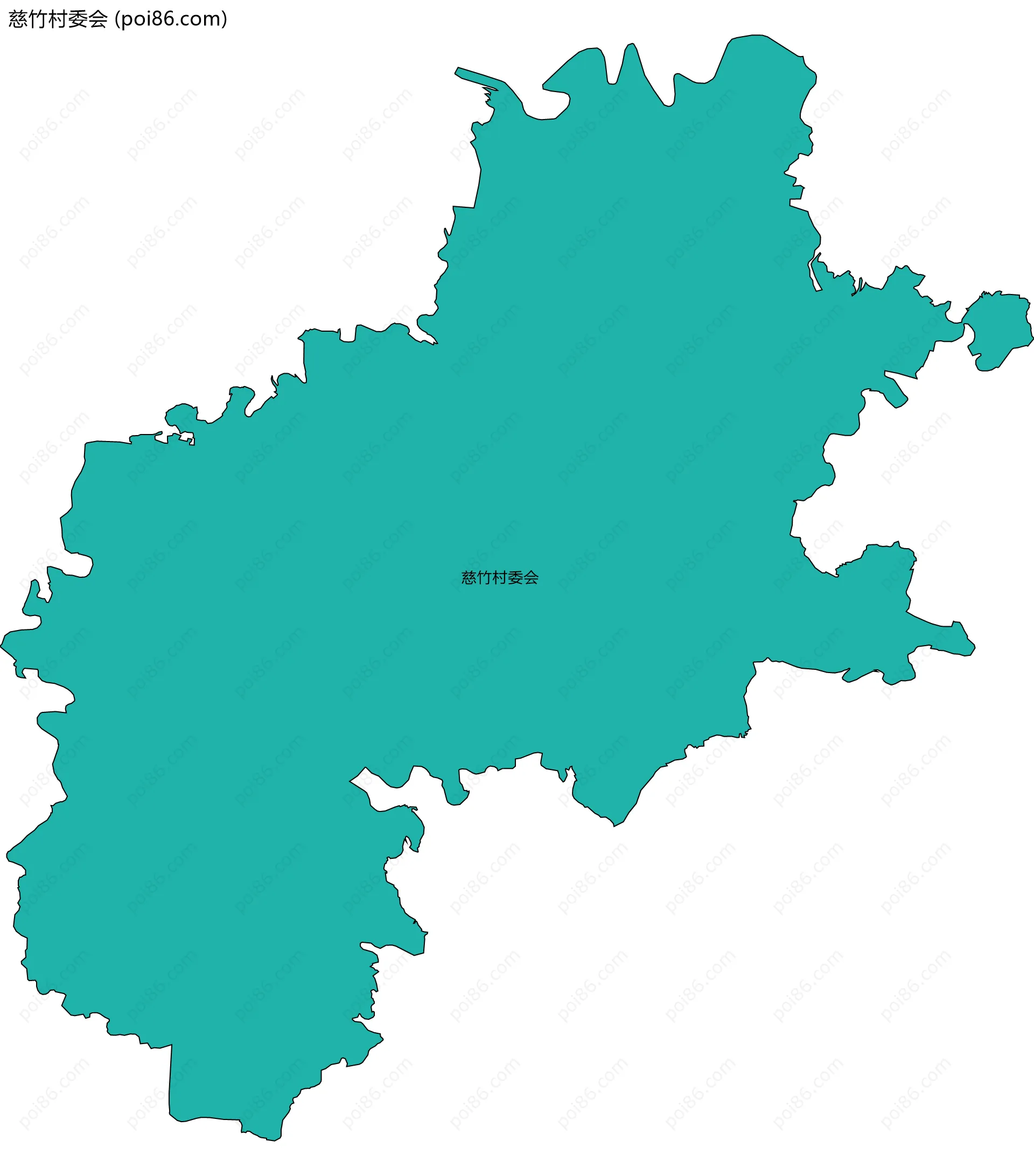 慈竹村委会边界地图