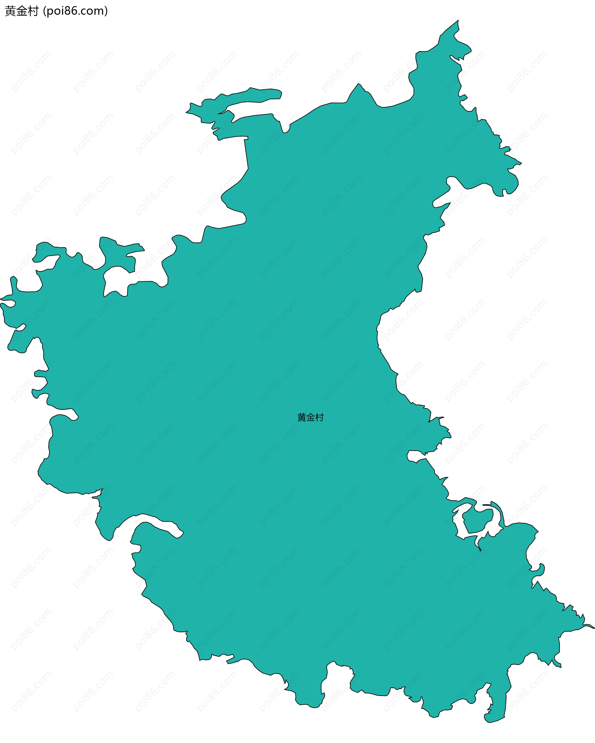 黄金村边界地图