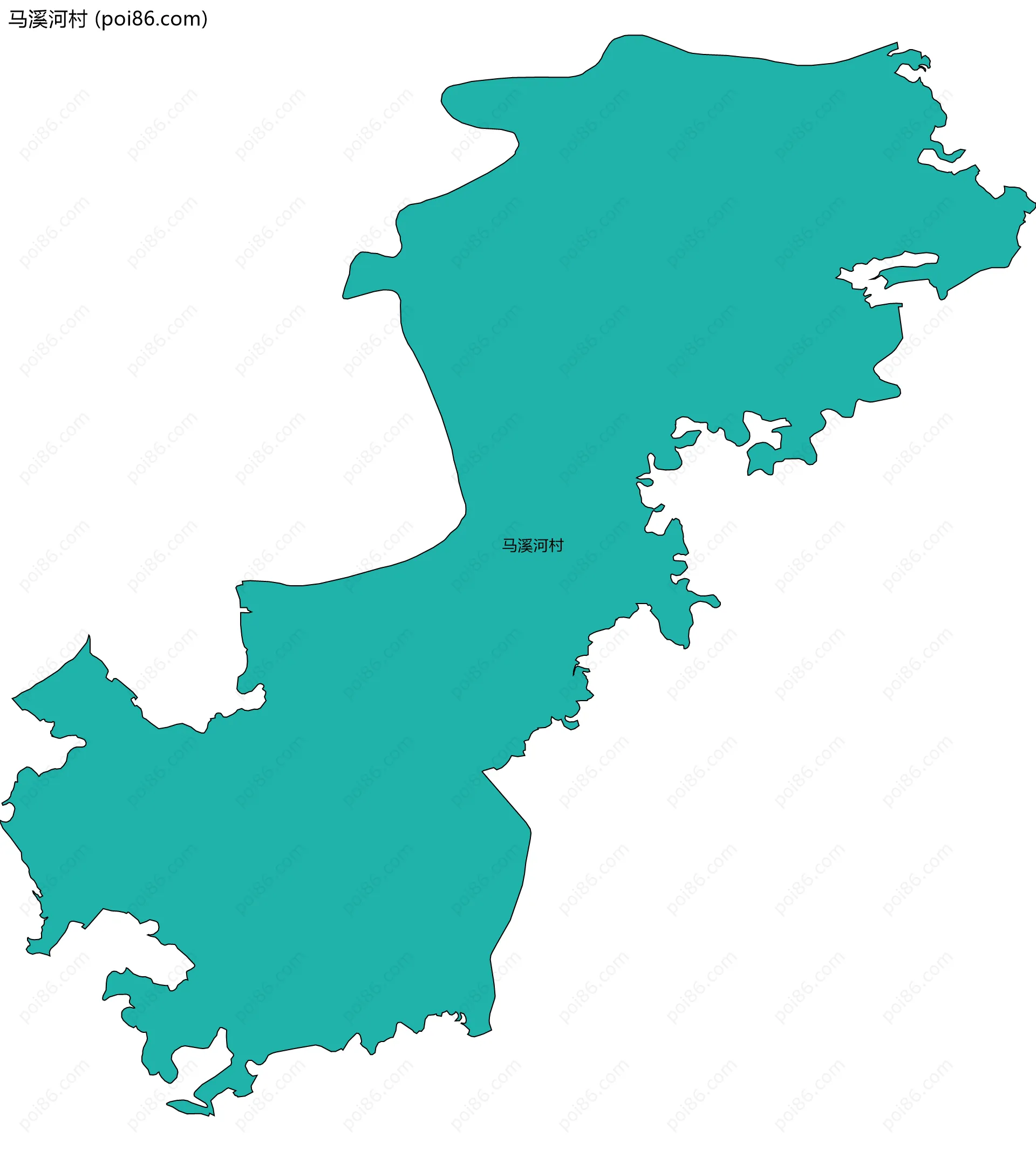 马溪河村边界地图