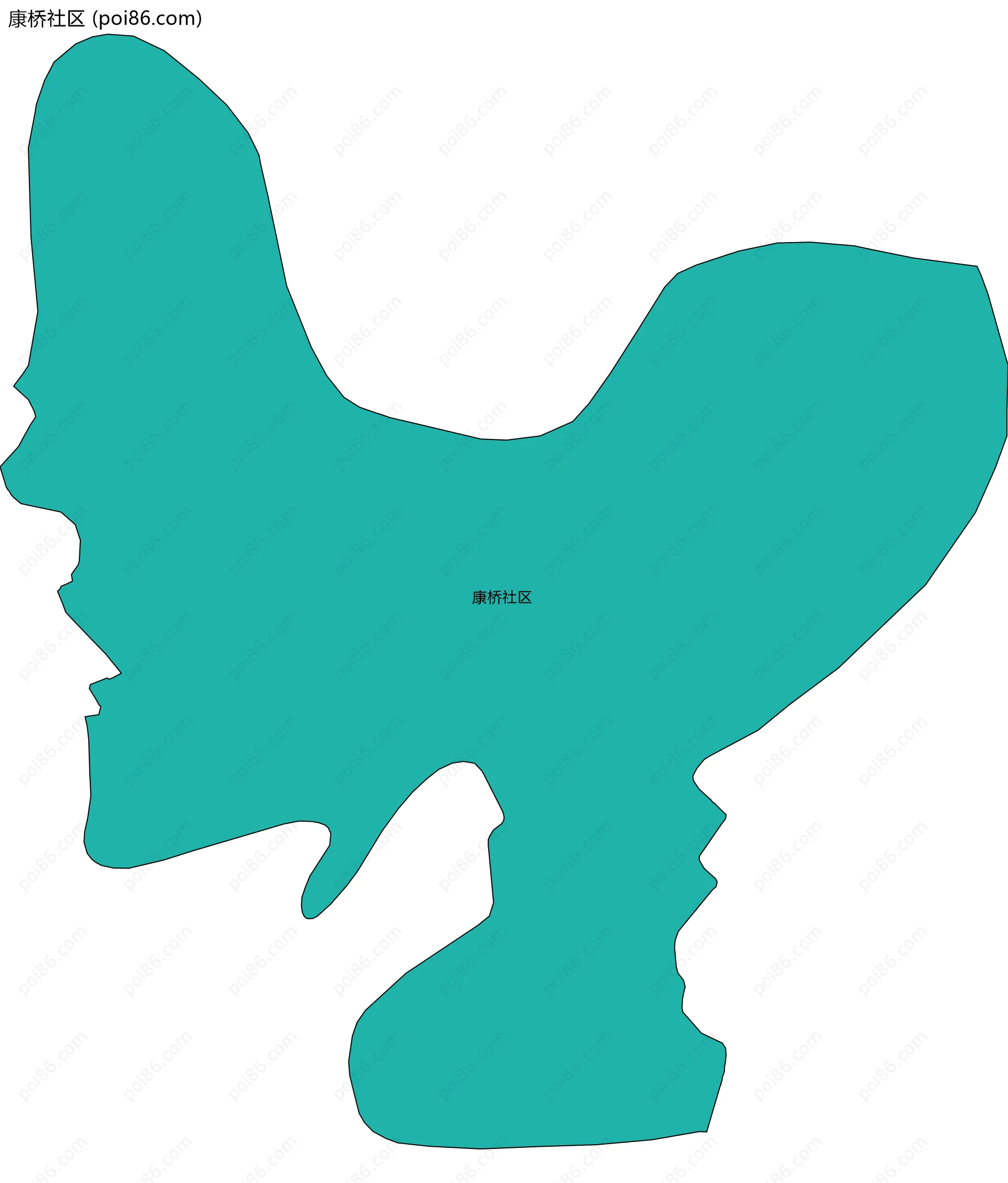康桥社区边界地图