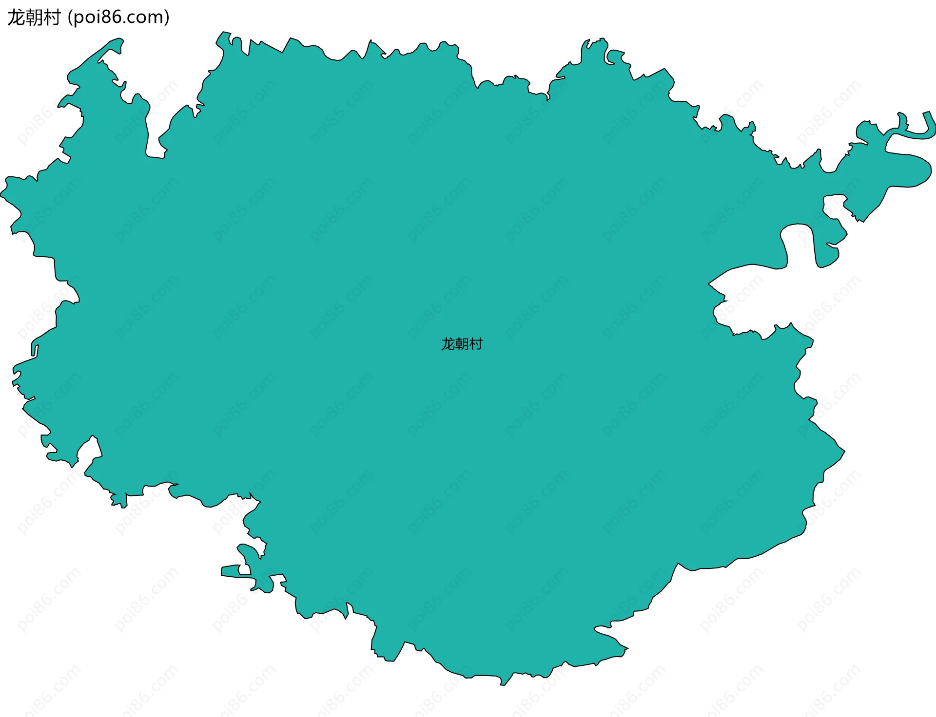 龙朝村边界地图
