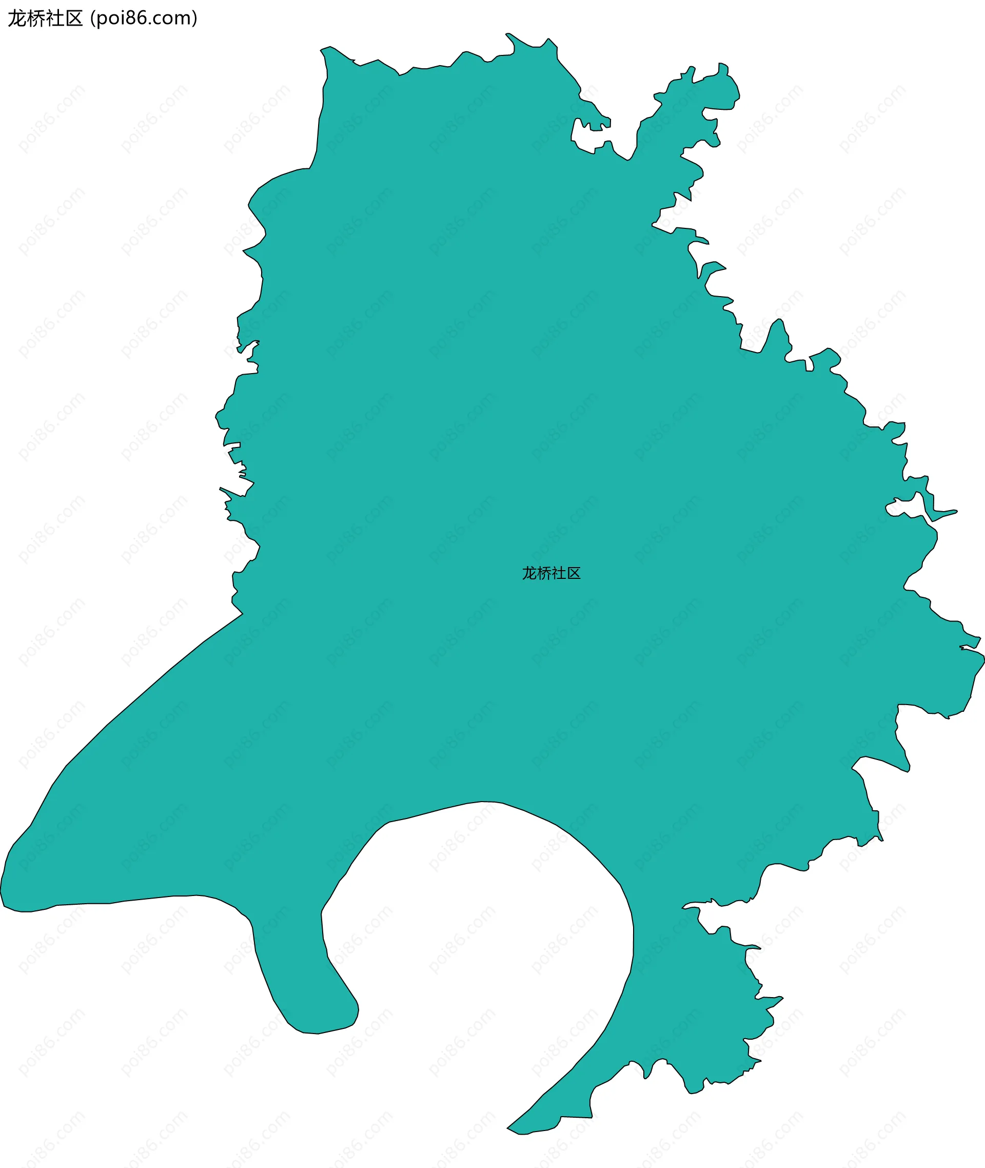 龙桥社区边界地图