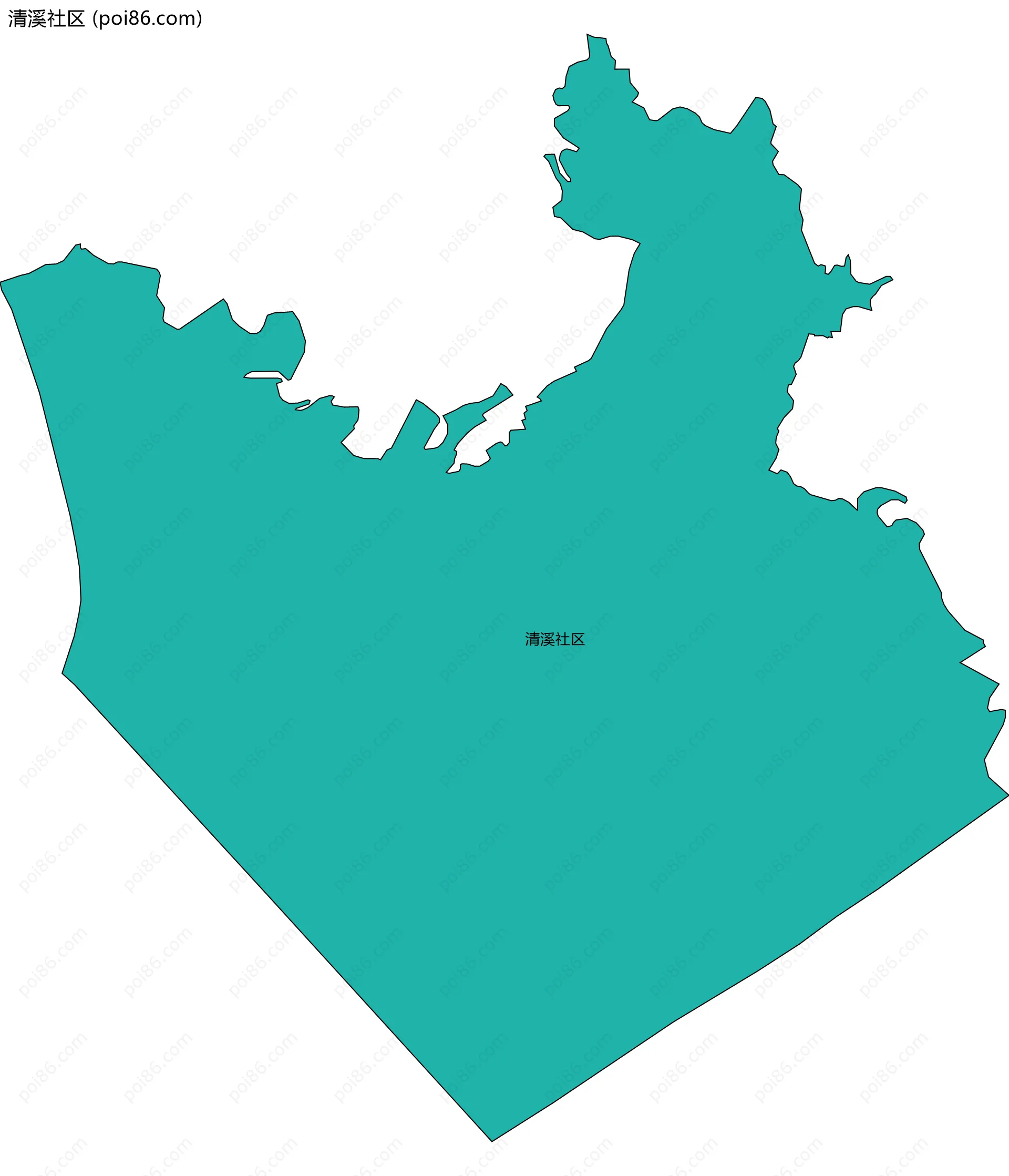 清溪社区边界地图