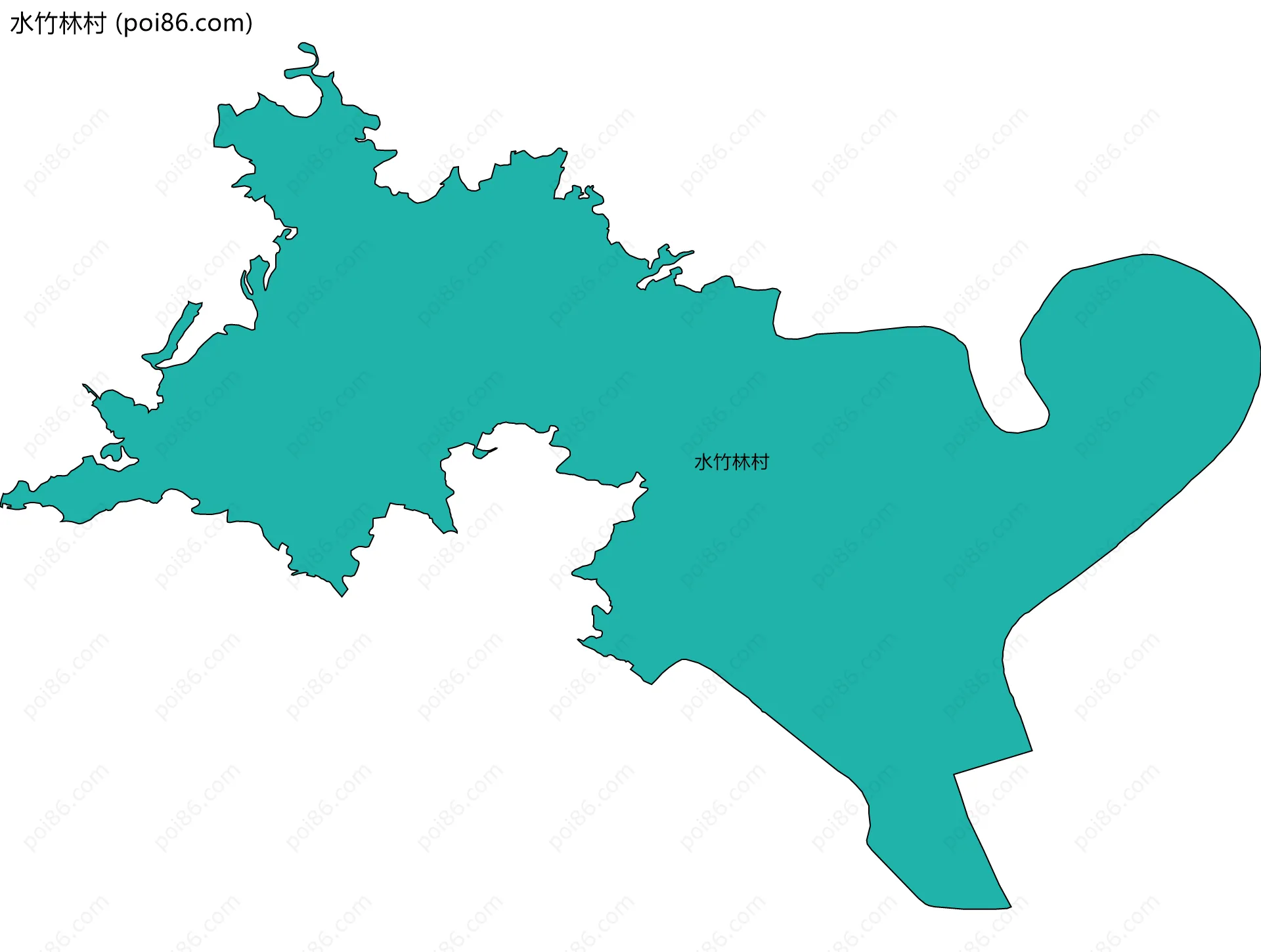 水竹林村边界地图