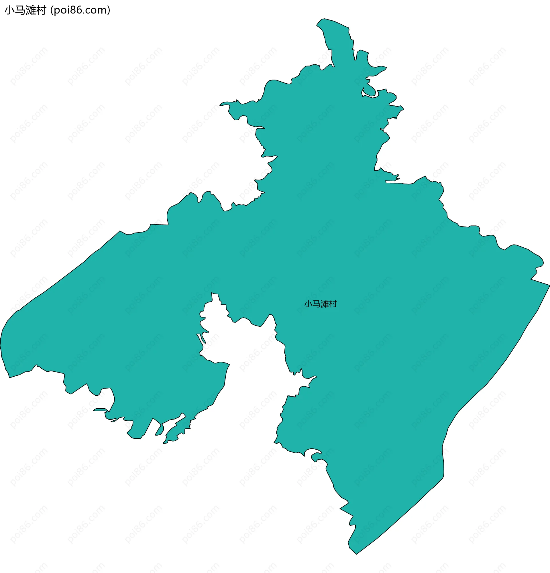 小马滩村边界地图