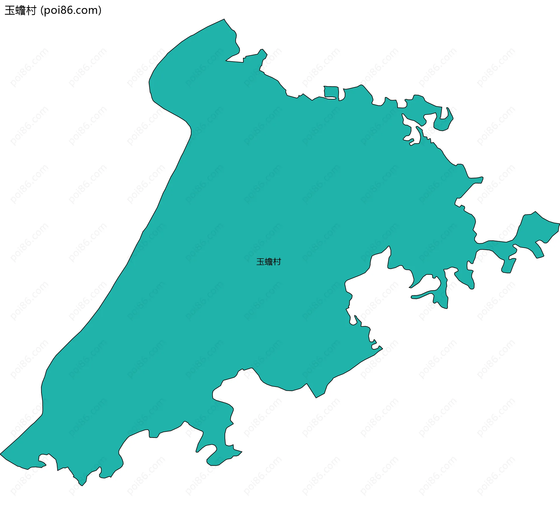 玉蟾村边界地图