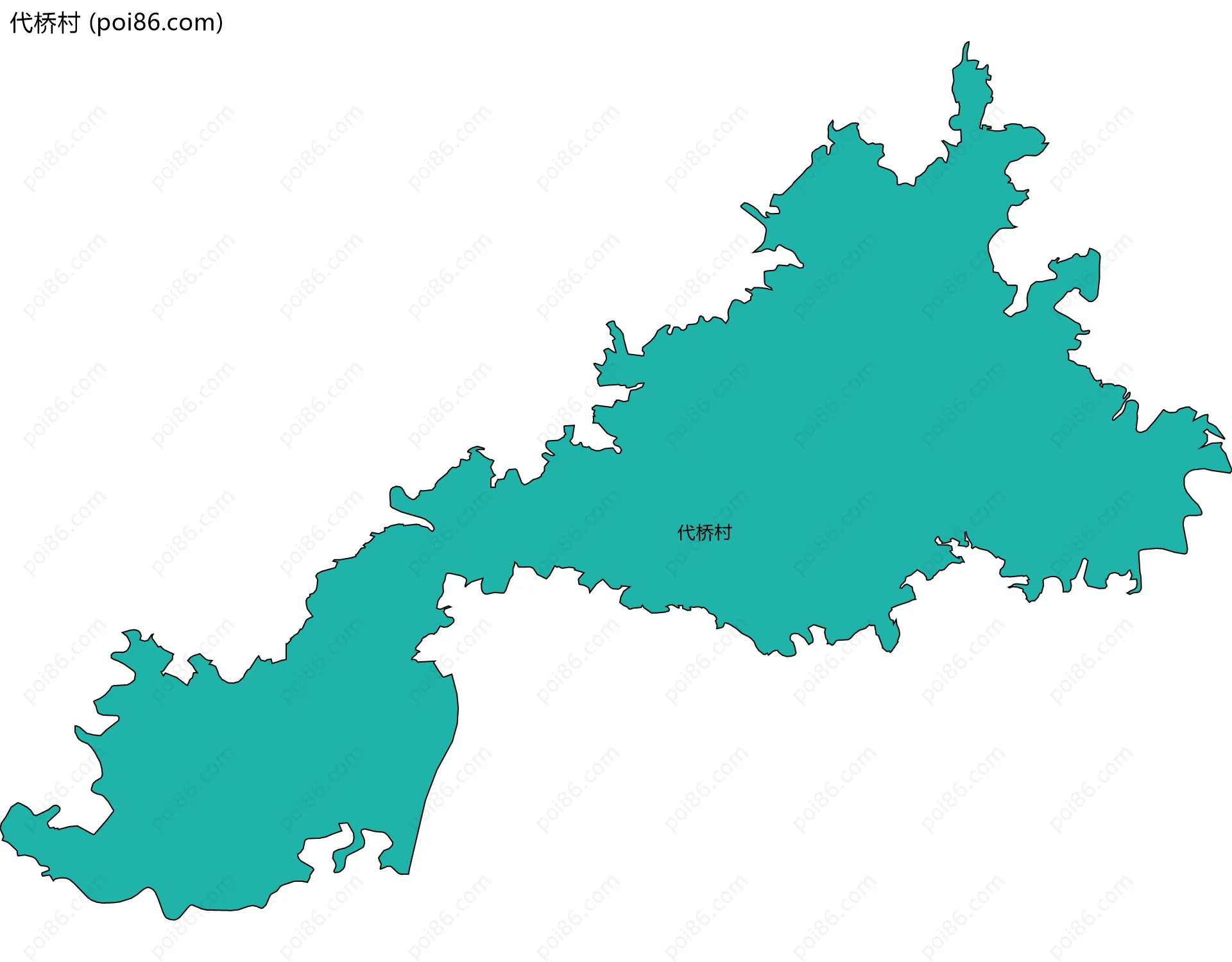 代桥村边界地图