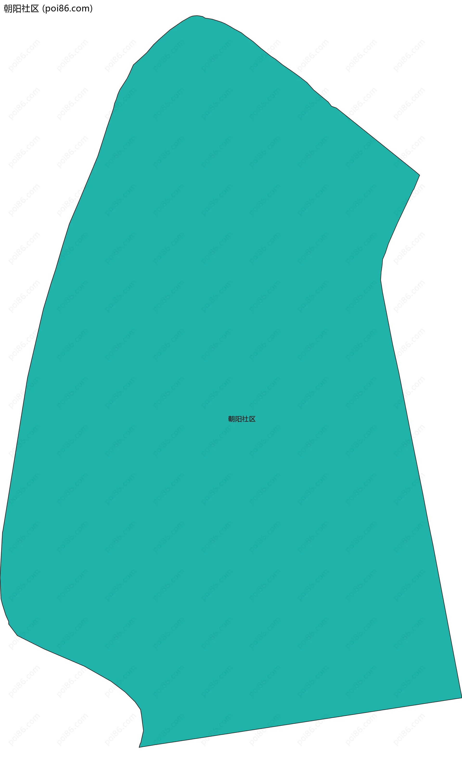 朝阳社区边界地图