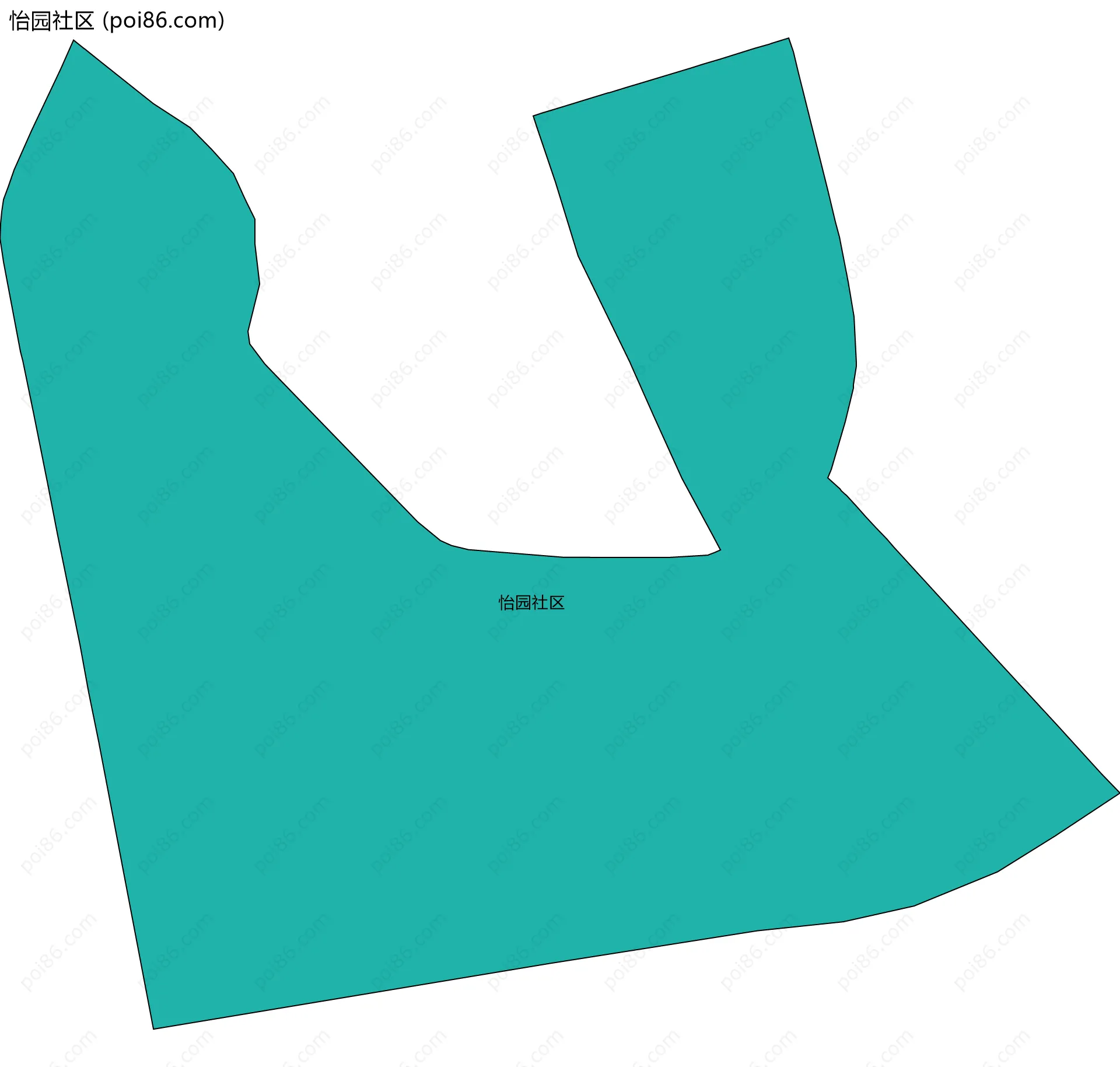 怡园社区边界地图