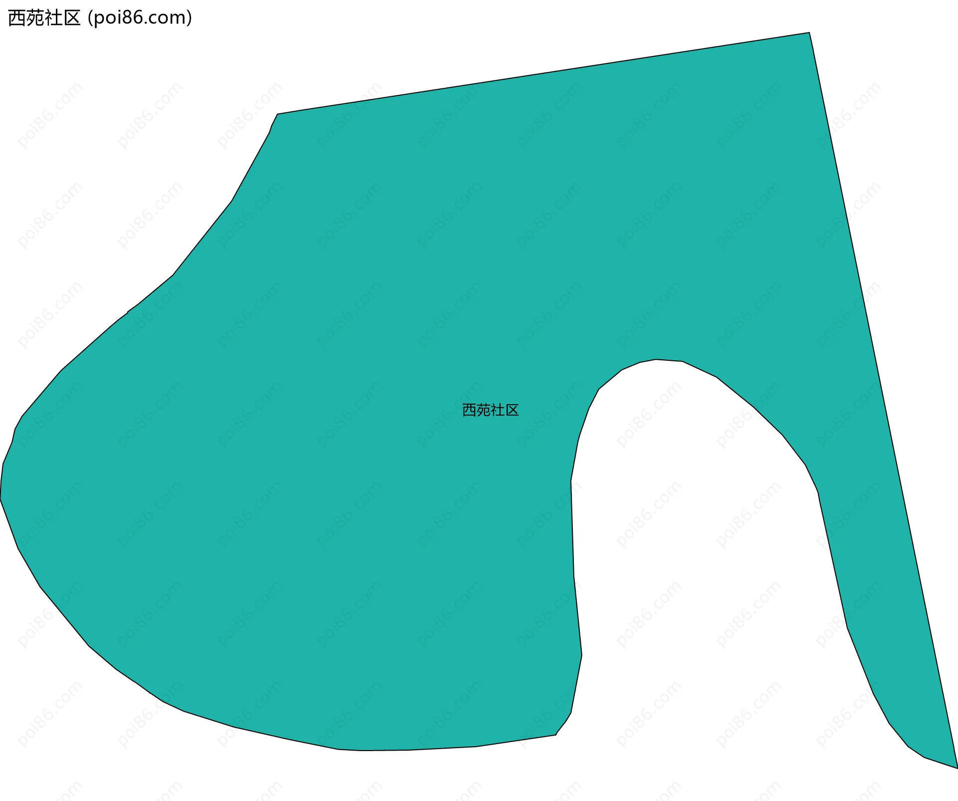 西苑社区边界地图