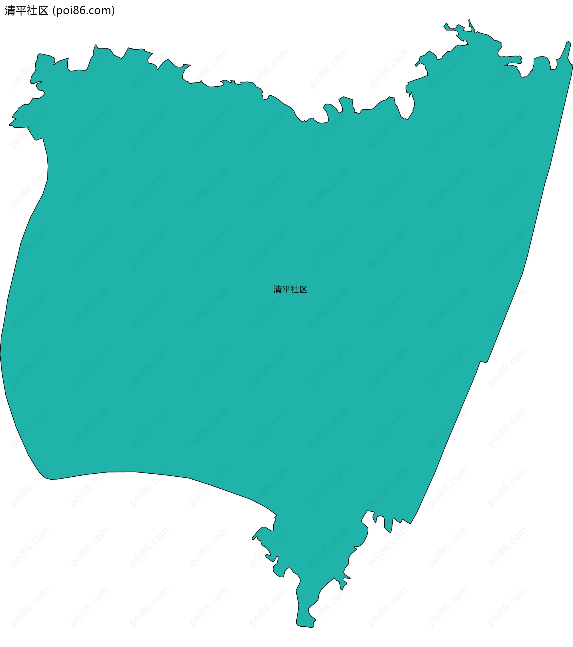 清平社区边界地图