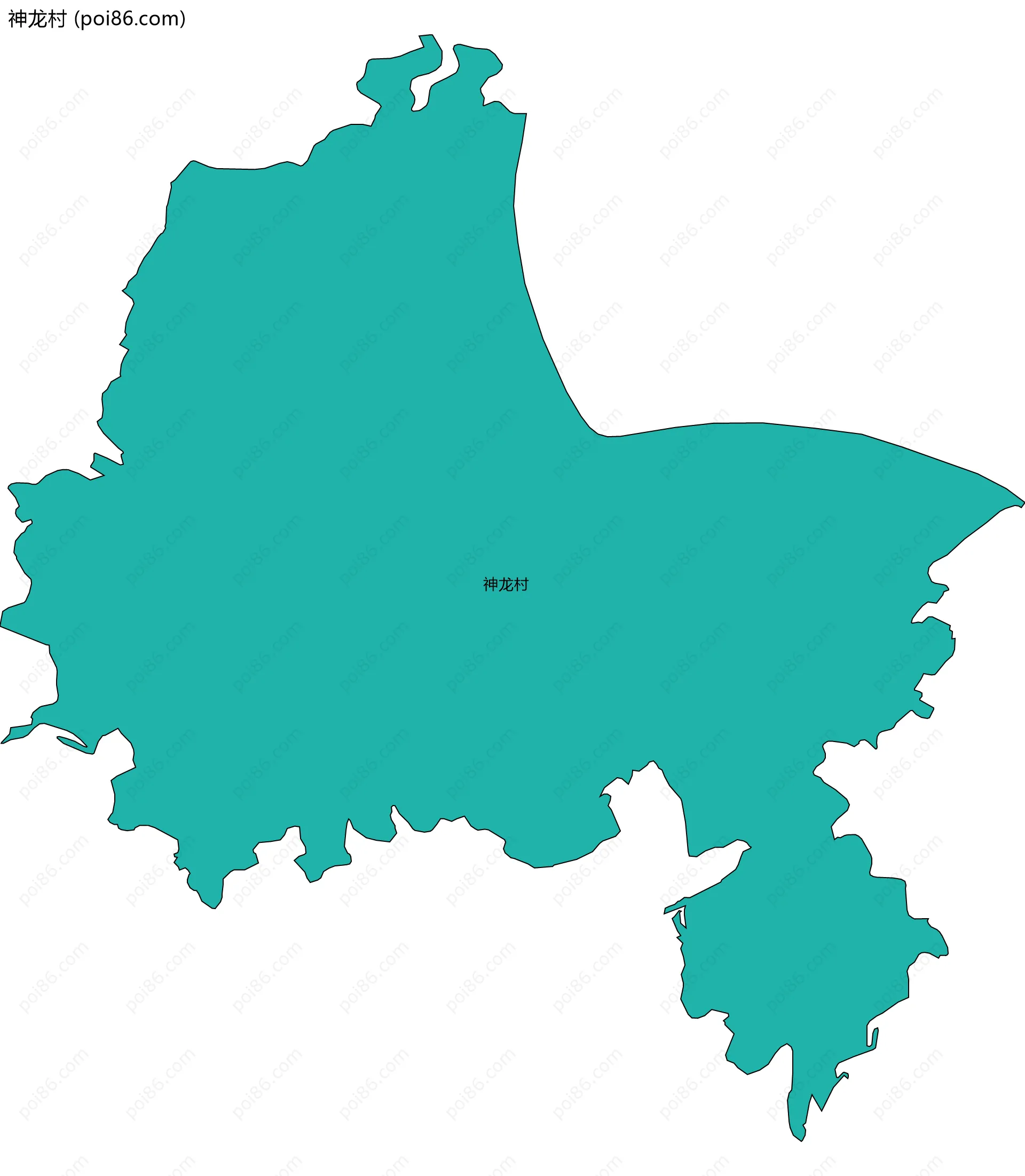 神龙村边界地图