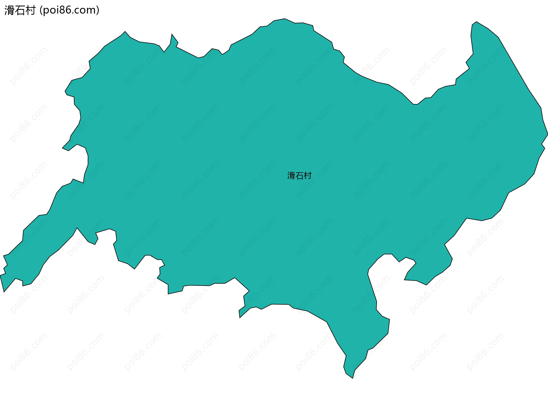 滑石村边界地图