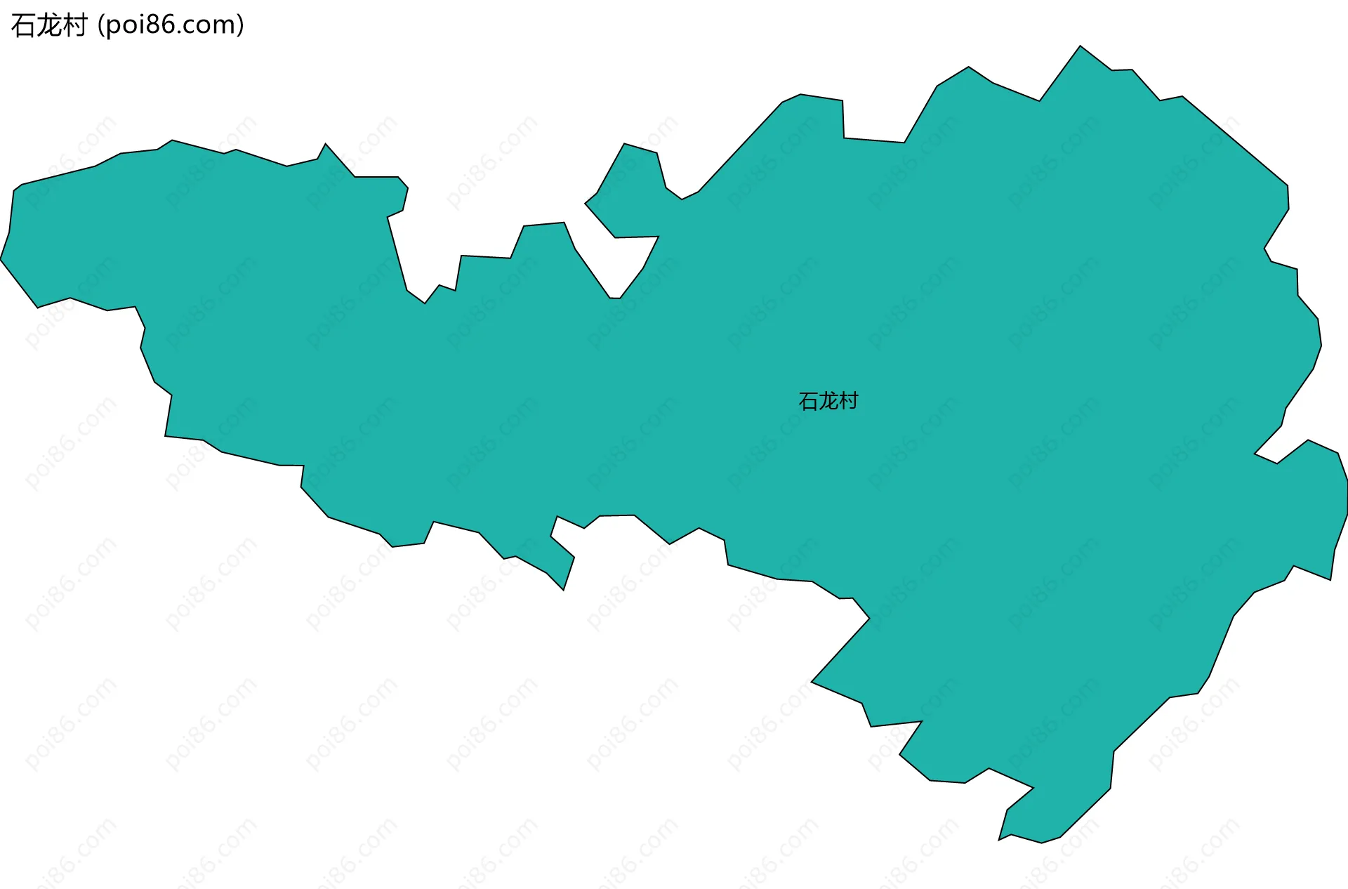 石龙村边界地图