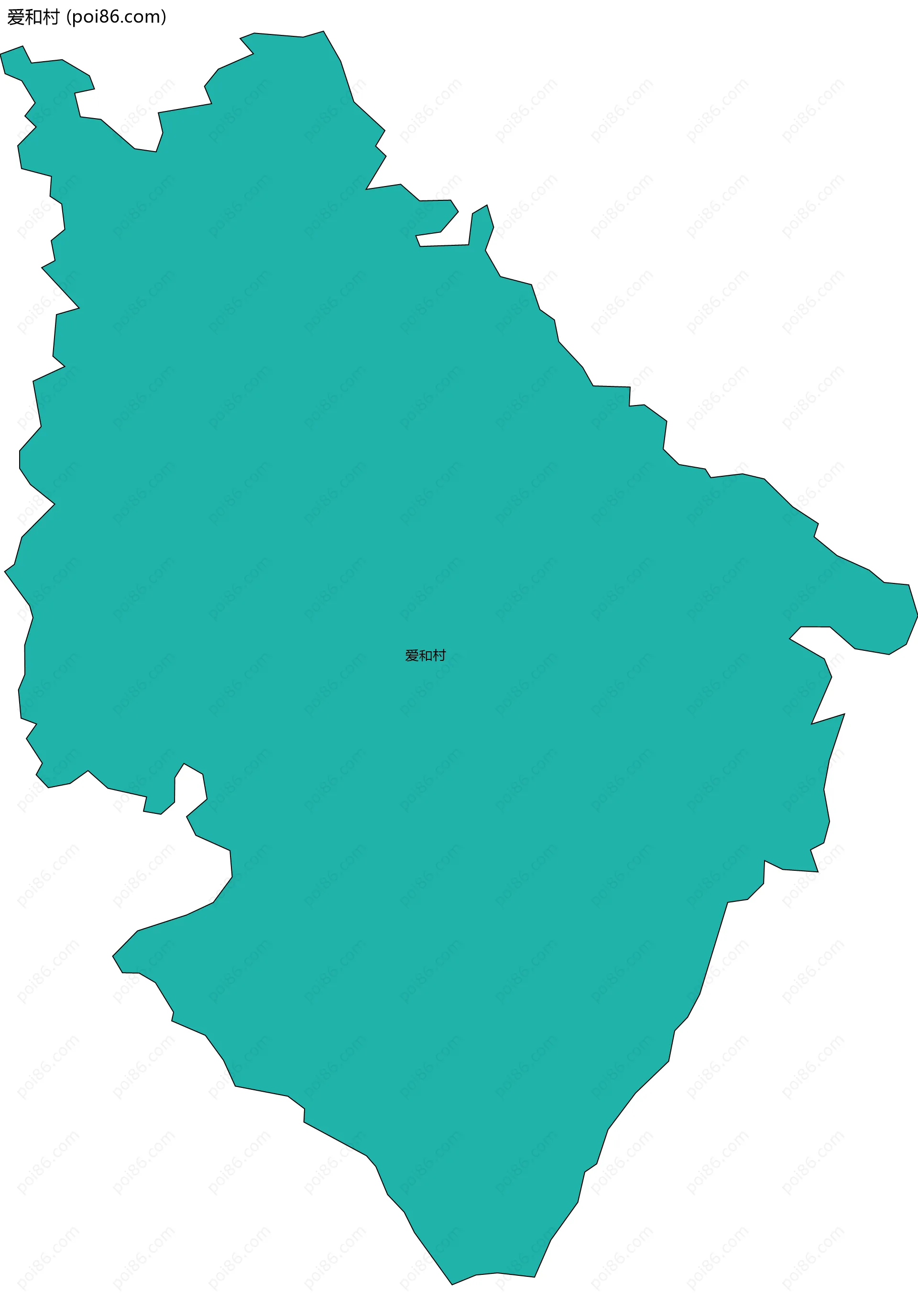 爱和村边界地图