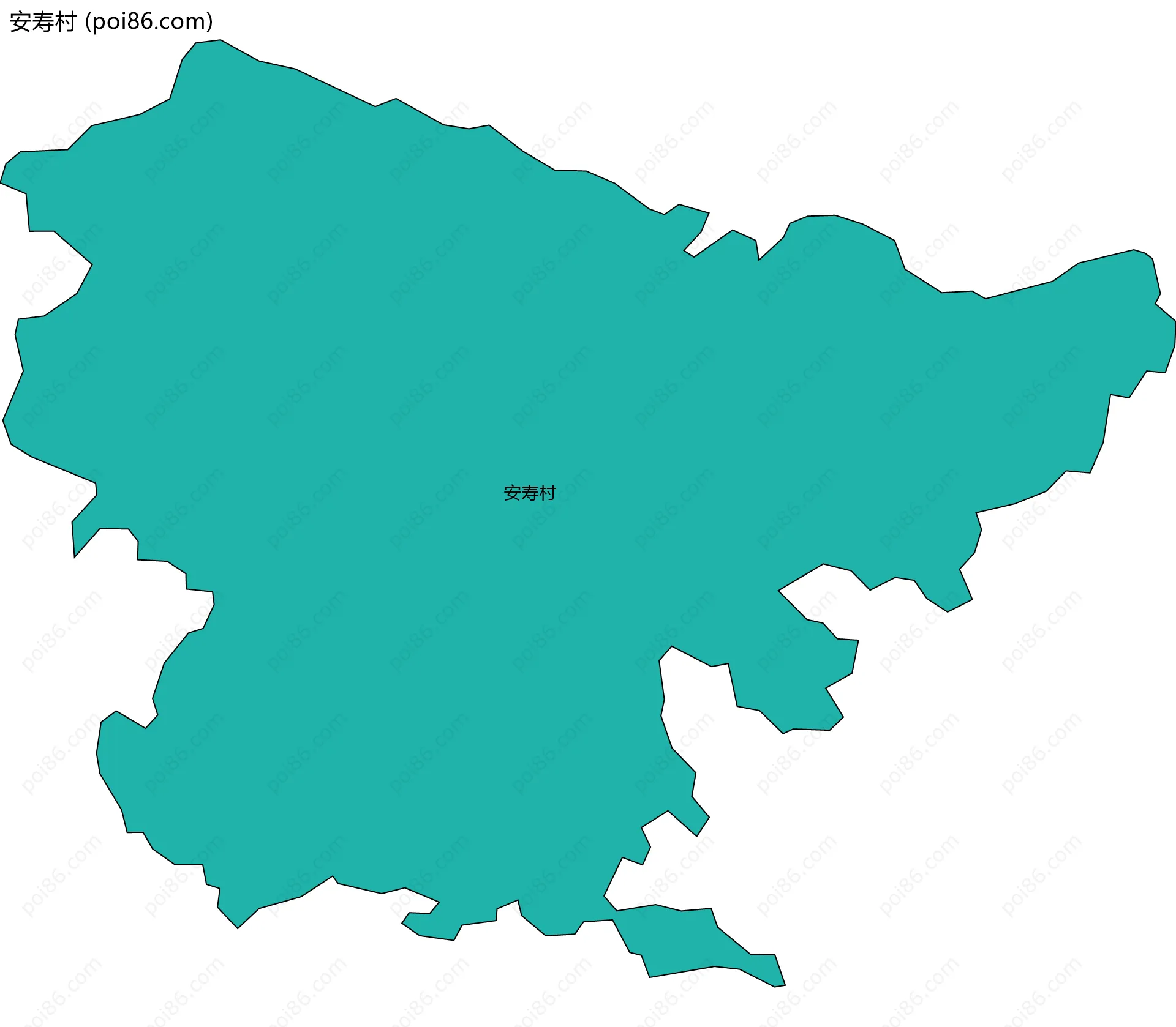 安寿村边界地图