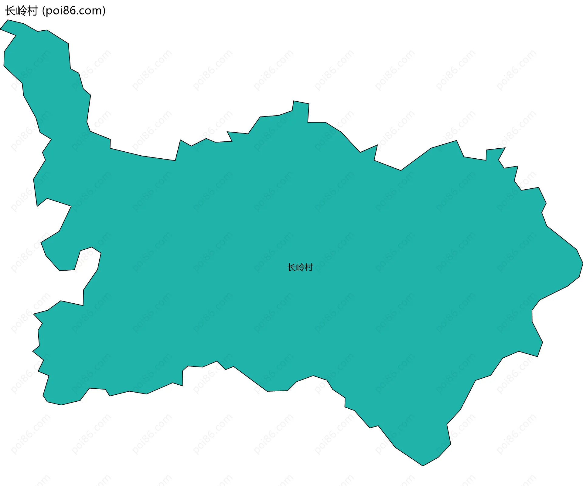 长岭村边界地图