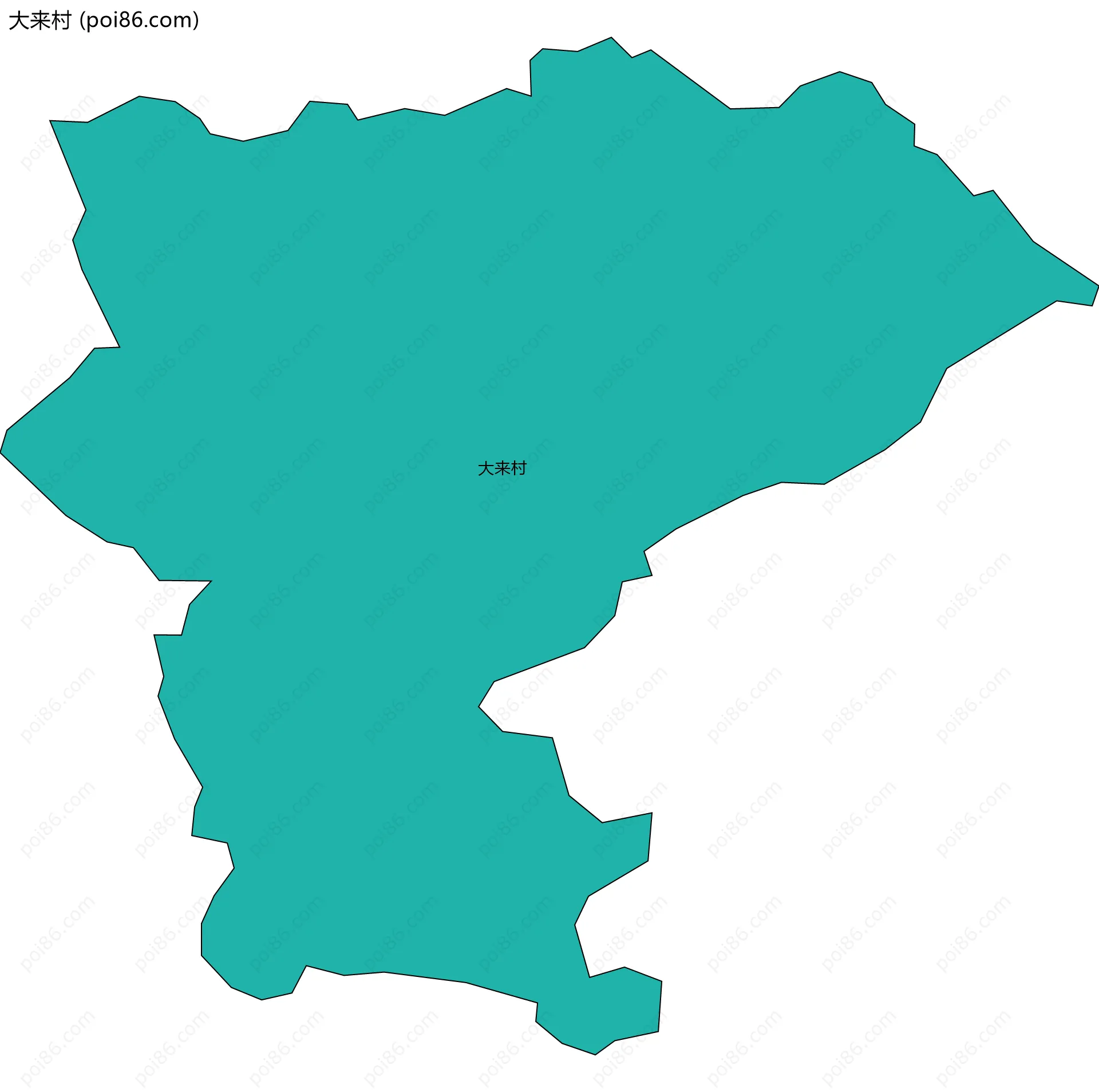 大来村边界地图