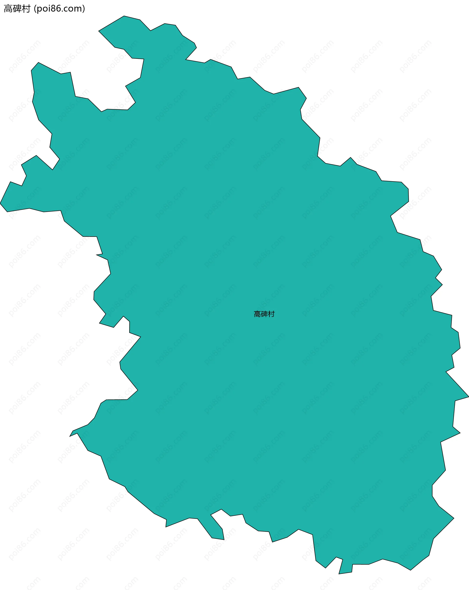 高碑村边界地图